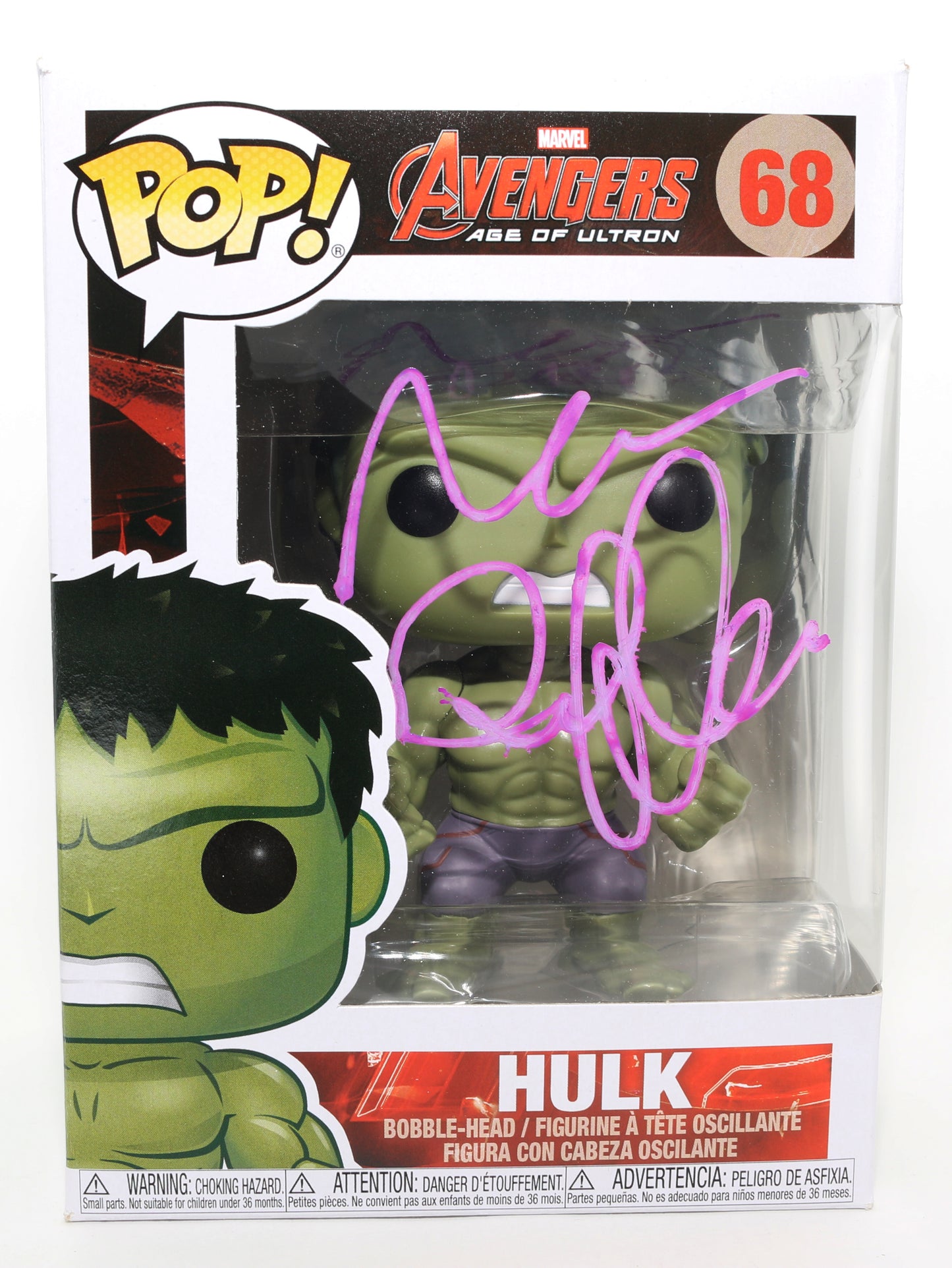 
                  
                    Mark Ruffalo as Hulk in Avengers: Age of Ultron Signed Funko POP! #68
                  
                