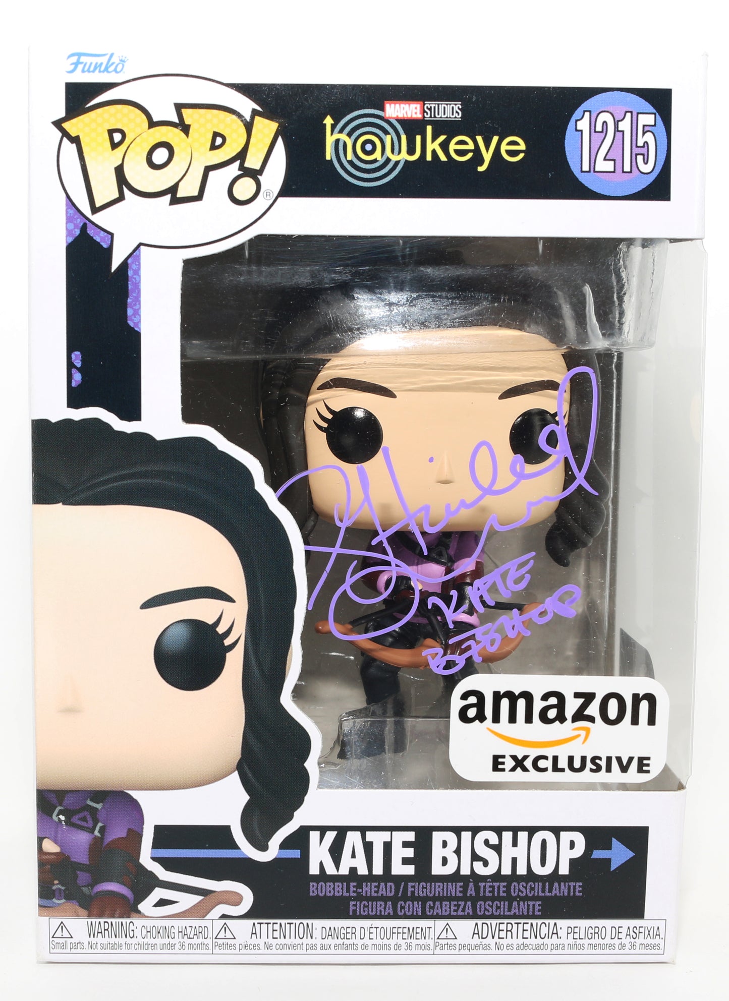 
                  
                    Hailee Steinfeld as Kate Bishop in Hawkeye Amazon Exclusive (SWAU) Signed Funko POP! #1215 with Character Name
                  
                
