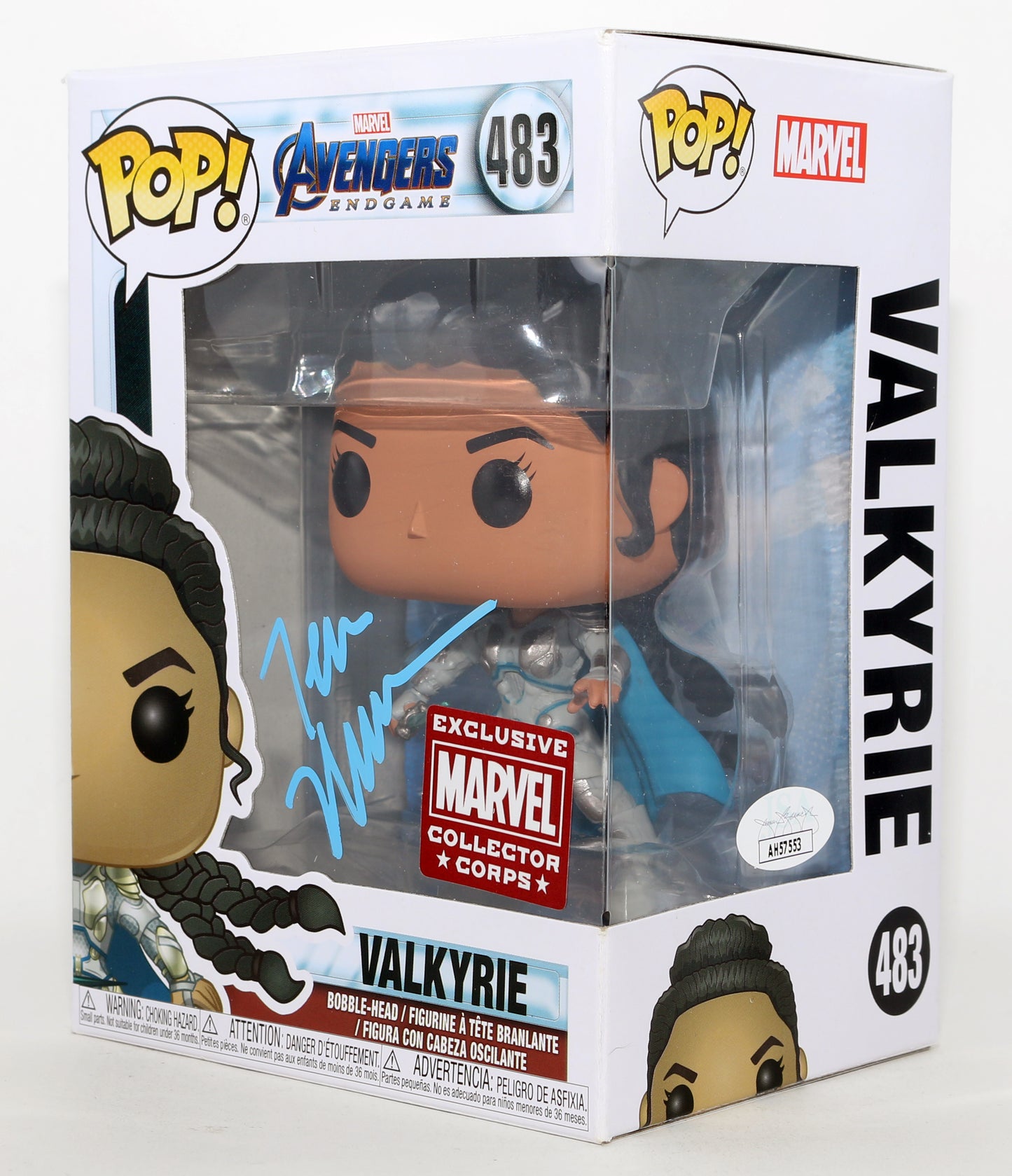 
                  
                    Tessa Thompson as Valkyrie in Avengers: Endgame Marvel Collector Corps Exclusive (JSA) Signed Funko POP! #483
                  
                