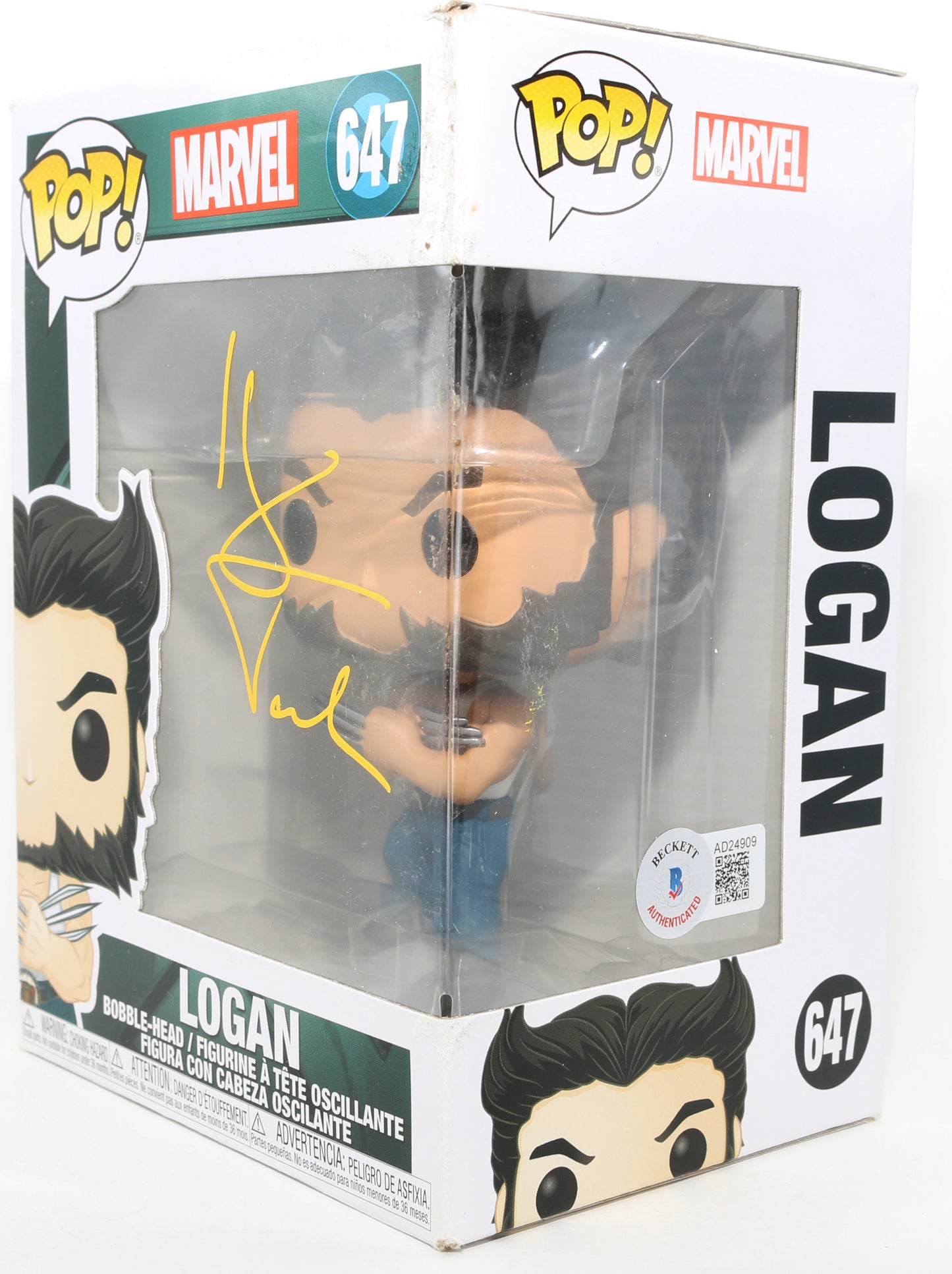 
                  
                    Hugh Jackman as Logan in Wolverine (Beckett) Signed Funko POP! #647
                  
                
