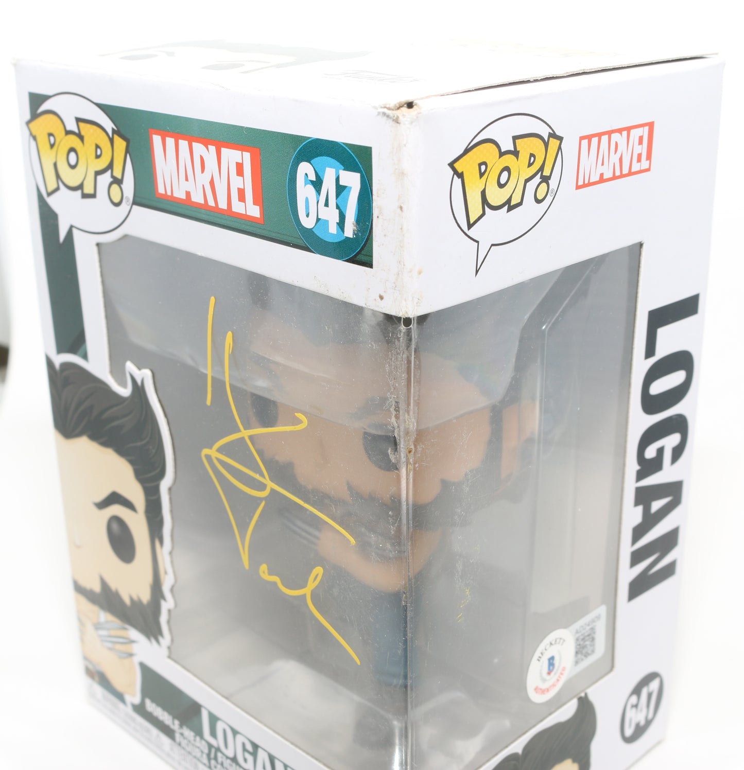 
                  
                    Hugh Jackman as Logan in Wolverine (Beckett) Signed Funko POP! #647
                  
                