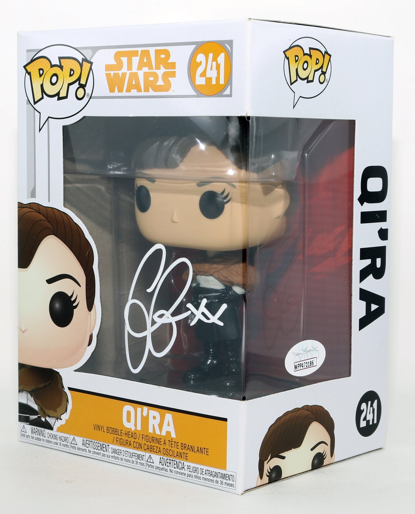 
                  
                    Emilia Clarke as Qi'ra in Solo: A Star Wars Story (JSA) Signed Funko POP! #241
                  
                