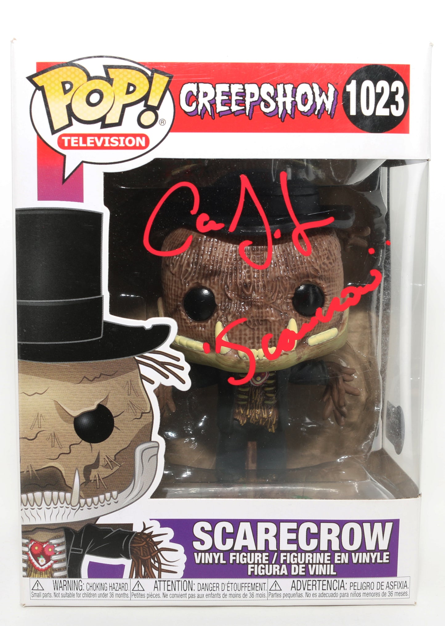 
                  
                    Carey Jones as The Scarecrow in Creepshow (Beckett) Signed Funko POP! #1023 with Character Name
                  
                