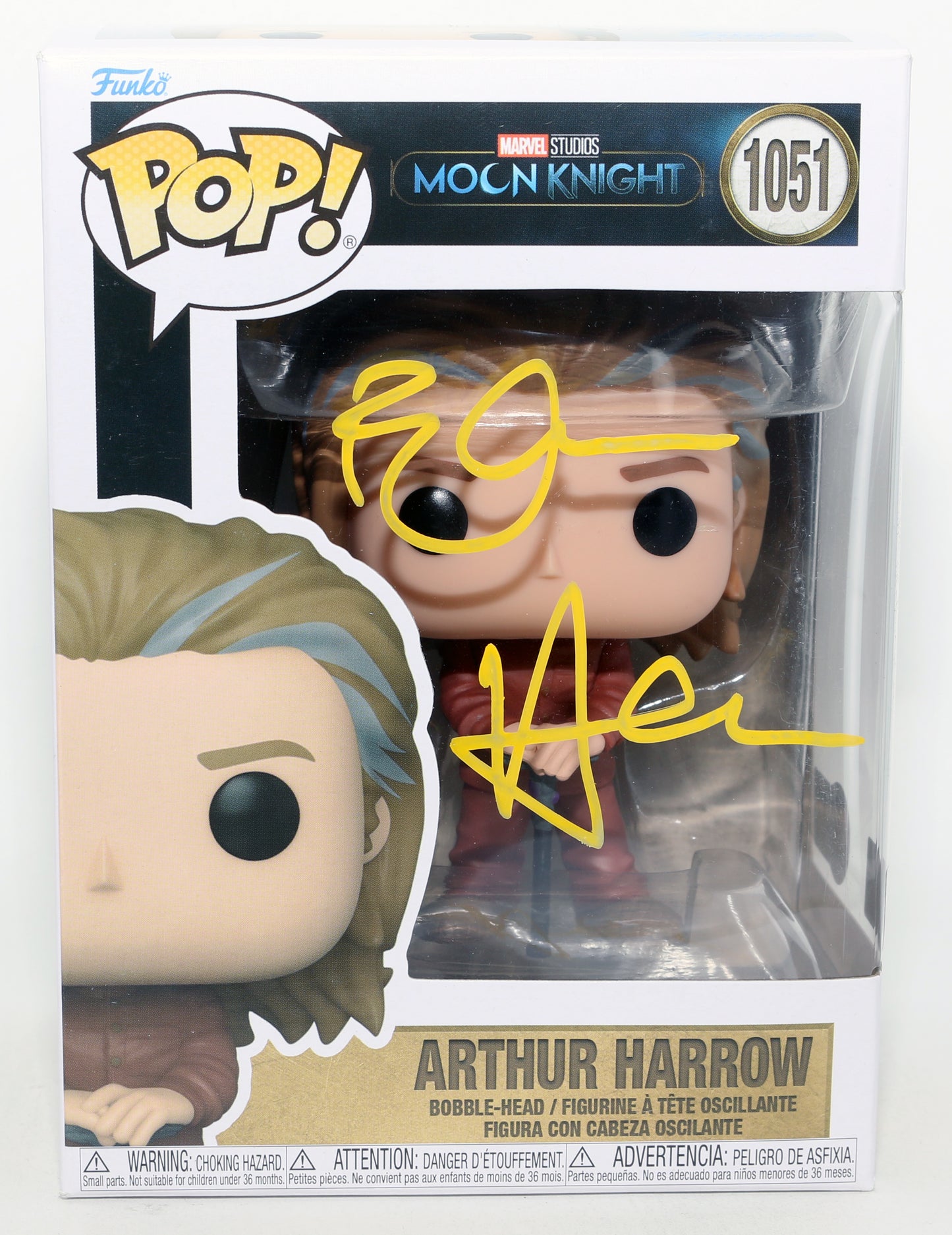 
                  
                    Ethan Hawke as Arthur Harrow in Moon Knight (Beckett Witnessed / Everest) Signed Funko POP! #1051
                  
                