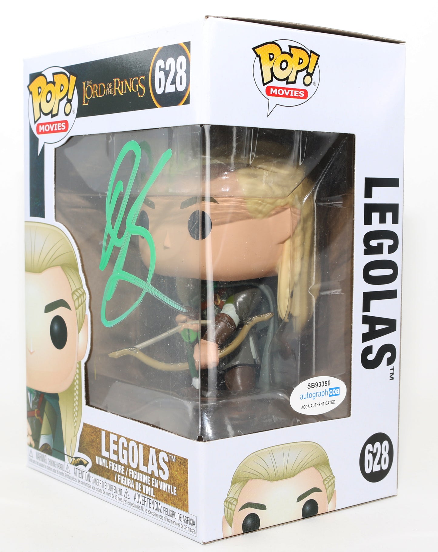 
                  
                    Orlando Bloom as Legolas in The Lord of the Rings (ACOA) Signed Funko POP! #628
                  
                