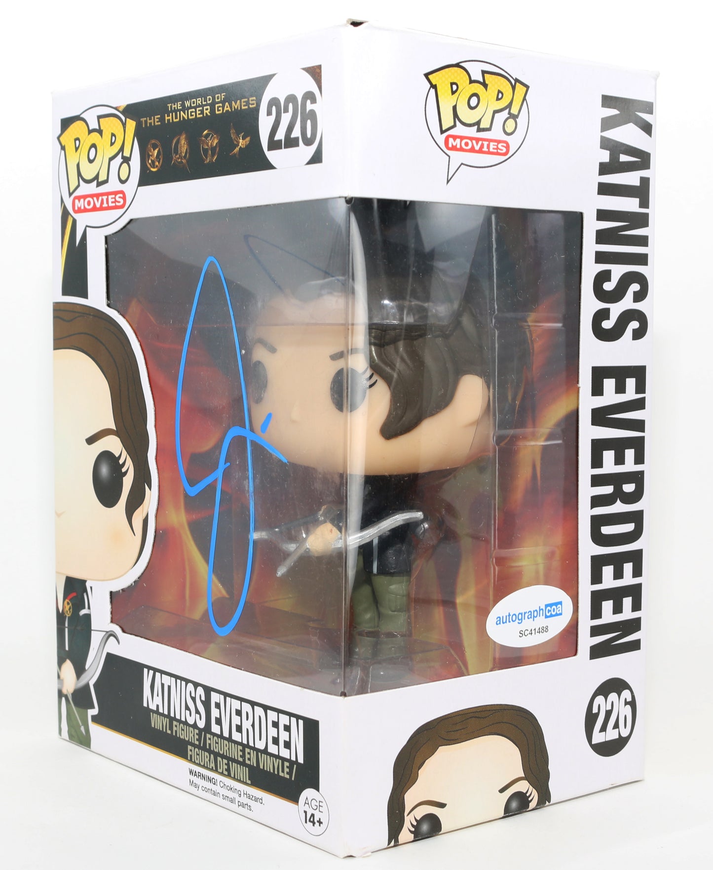
                  
                    Jennifer Lawrence as Katniss Everdeen in The Hunger Games (ACOA) Signed Funko POP! #226
                  
                