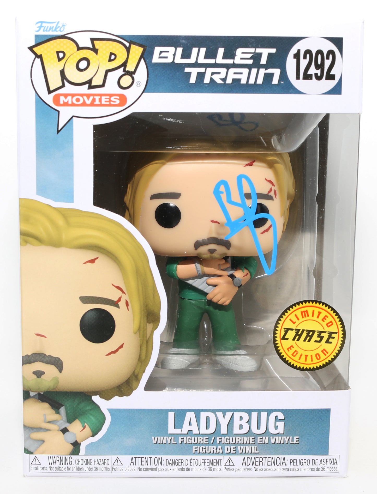 
                  
                    Brad Pitt as Ladybug [Without Hat] in Bullet Train Chase Edition (JSA) Signed Funko POP! #1292
                  
                