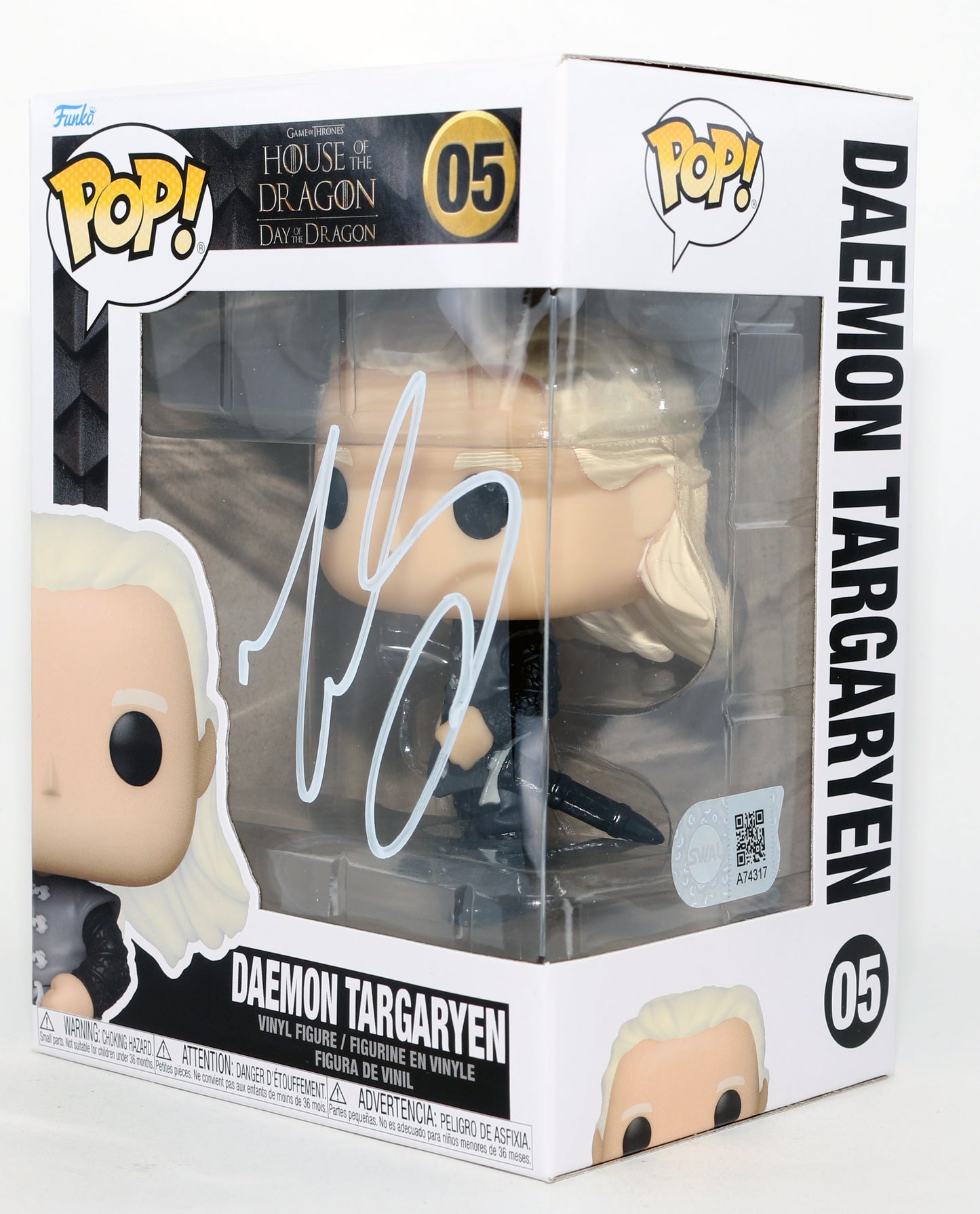 
                  
                    Matt Smith as Prince Daemon Targaryen in House of the Dragon (SWAU) Signed Funko POP! #05
                  
                