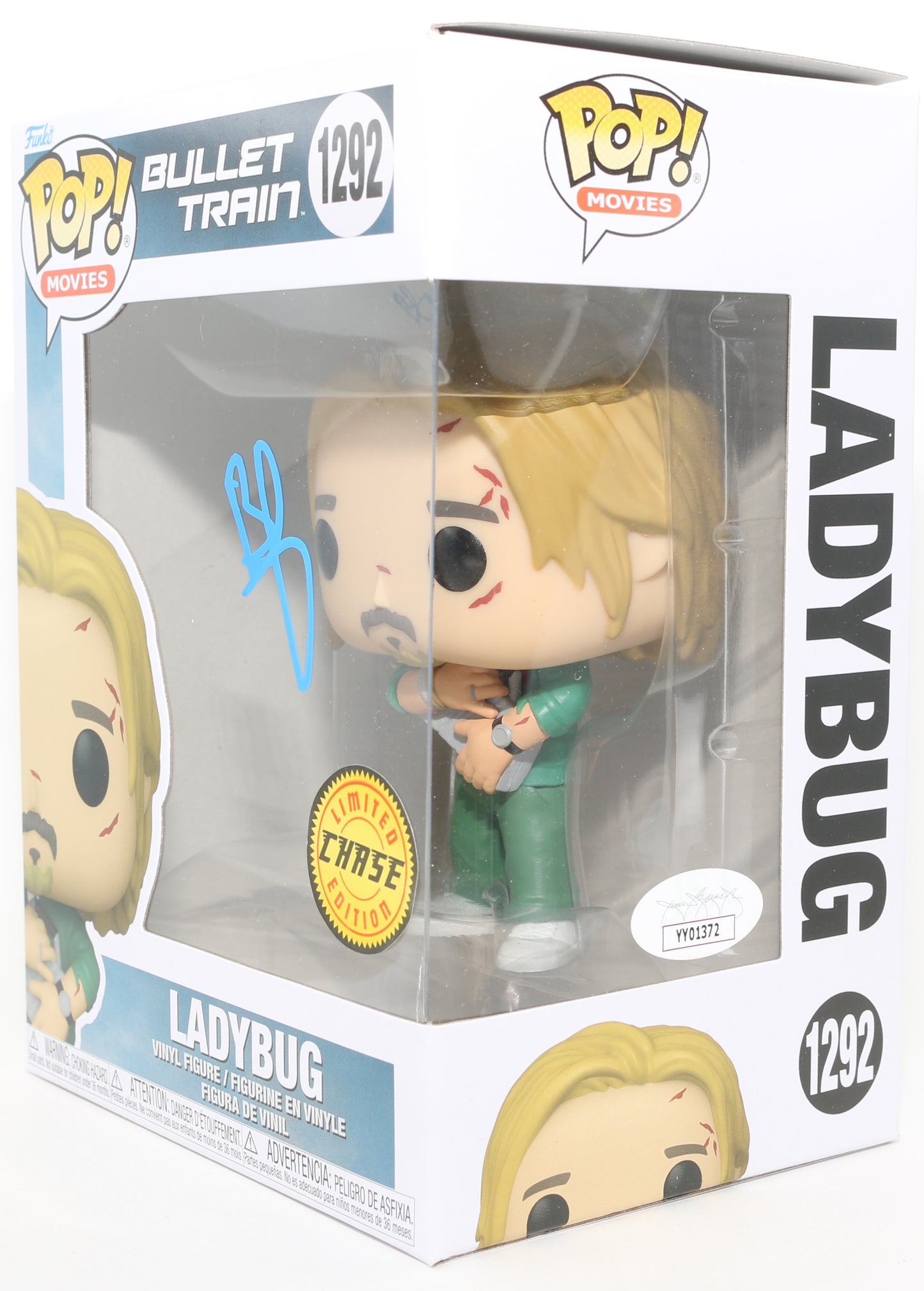 
                  
                    Brad Pitt as Ladybug [Without Hat] in Bullet Train Chase Edition (JSA) Signed Funko POP! #1292
                  
                