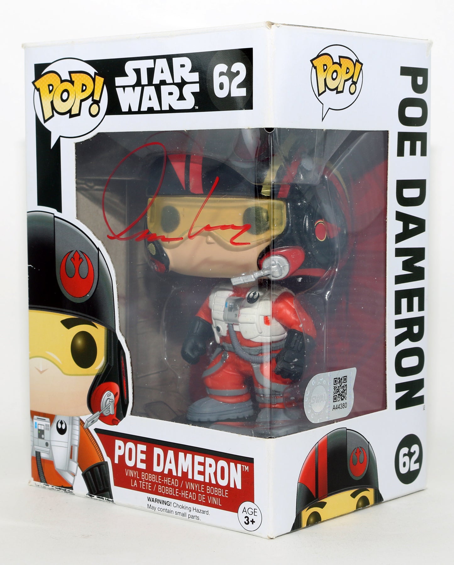 
                  
                    Oscar Isaac as Poe Dameron in Star Wars: The Force Awakens (SWAU) Signed Funko POP! #62
                  
                