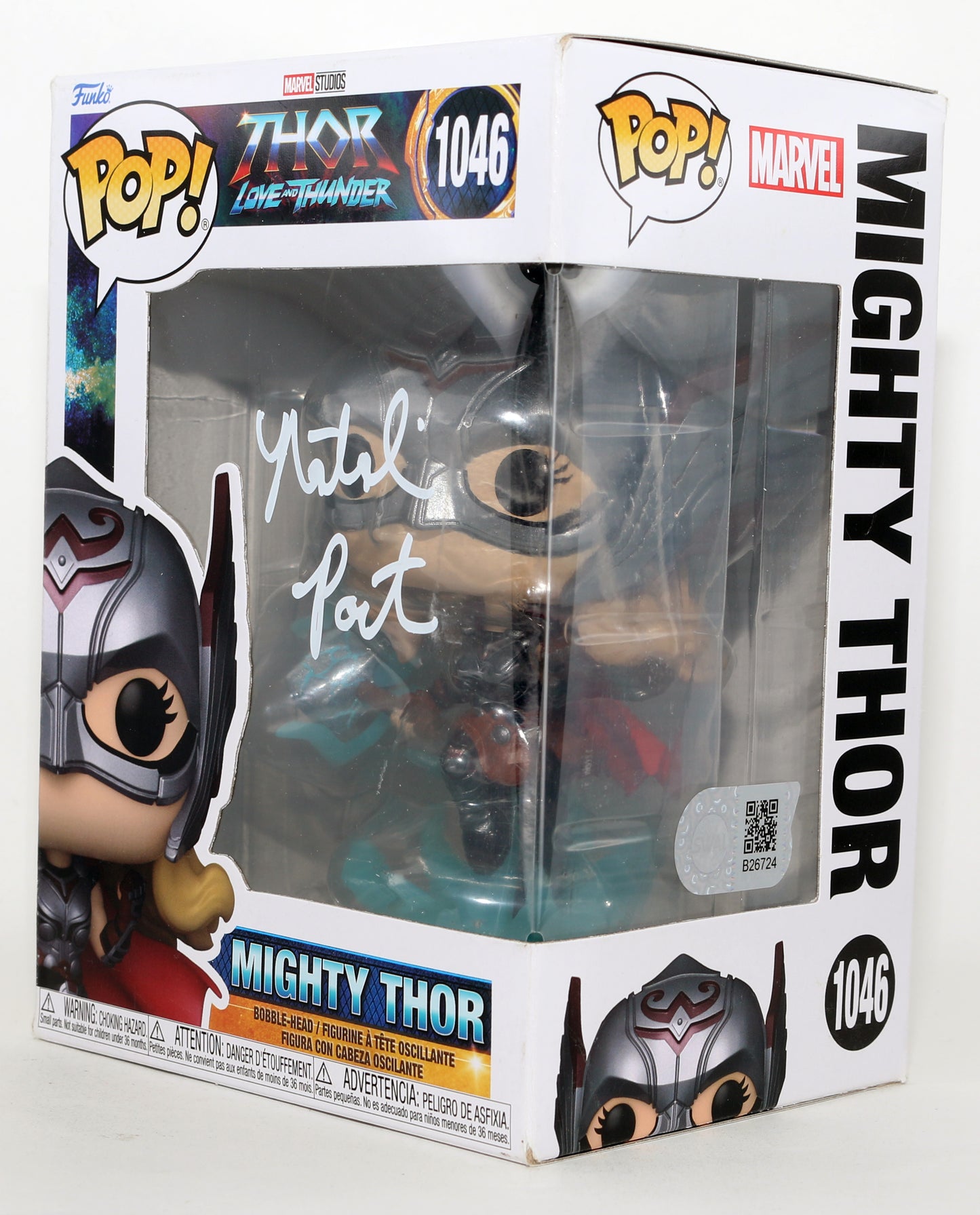 
                  
                    Natalie Portman as Jane Foster / Mighty Thor in Thor: Love & Thunder (SWAU) Signed Funko POP! #1046
                  
                