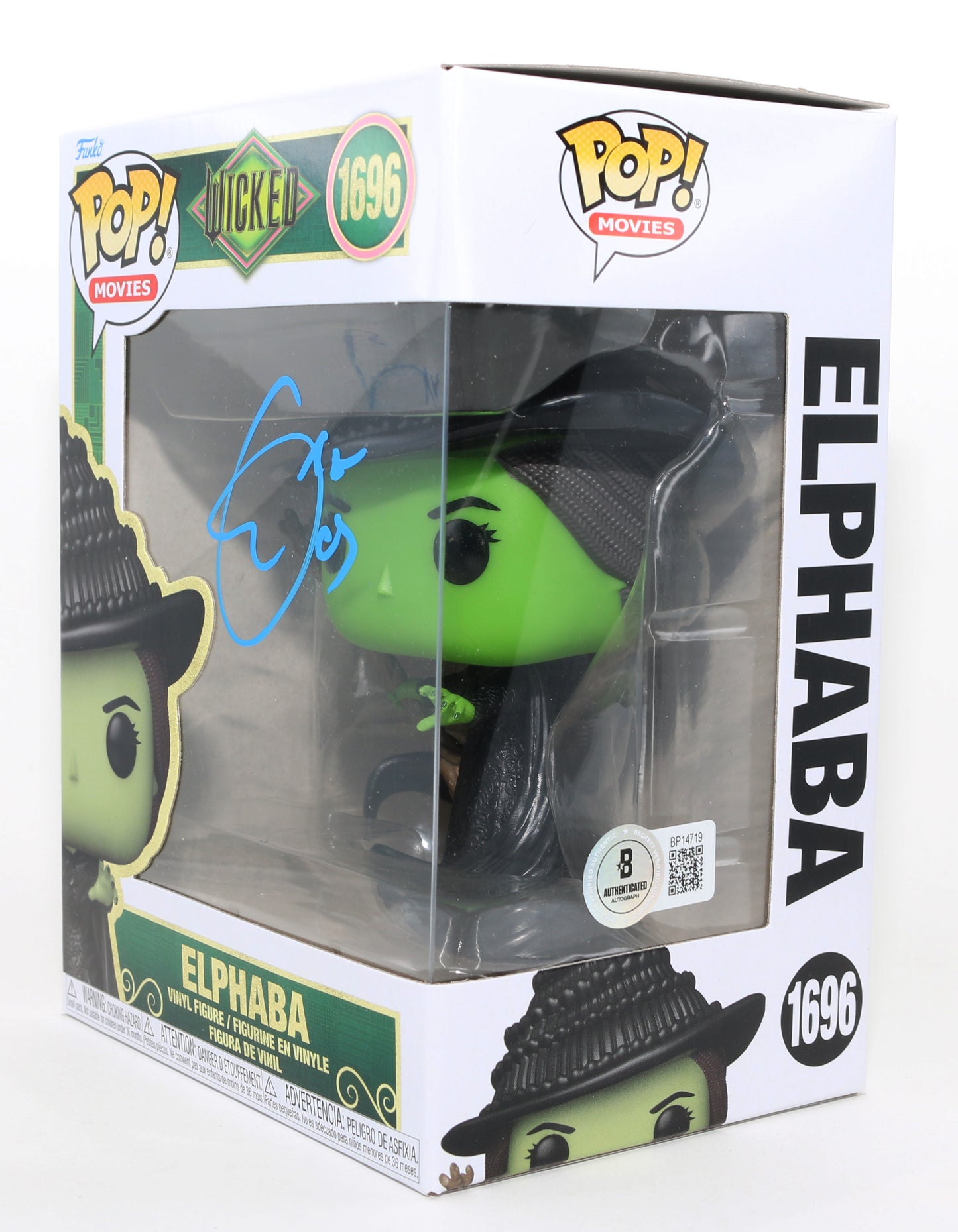 
                  
                    Cynthia Erivo as Elphaba in Wicked (Beckett) Signed Funko POP! #1696
                  
                