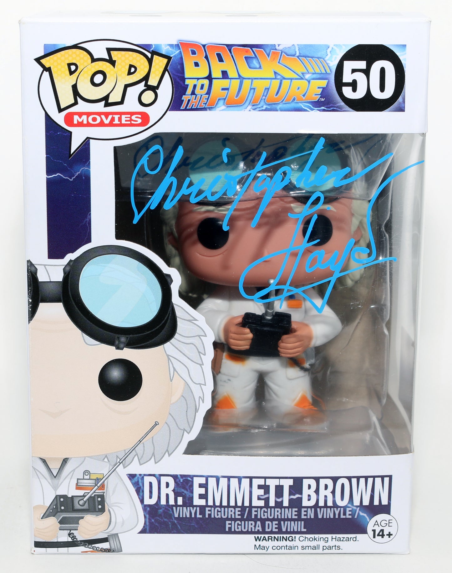 
                  
                    Christopher Lloyd as Doc Brown in Back to the Future (Official Pix) Signed Funko POP! #50
                  
                
