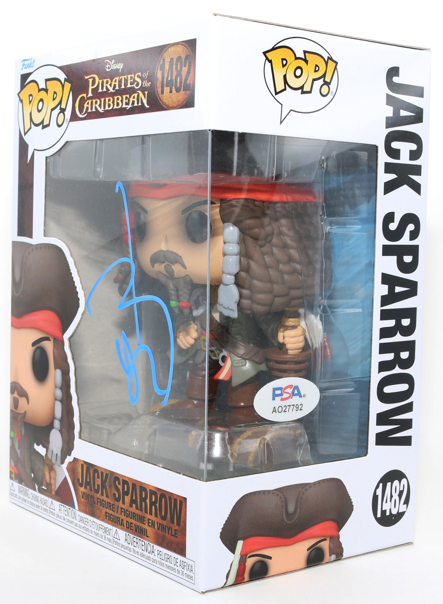 
                  
                    Johnny Depp as Captain Jack Sparrow in Pirates of the Caribbean (PSA) Signed Funko POP! #1482
                  
                