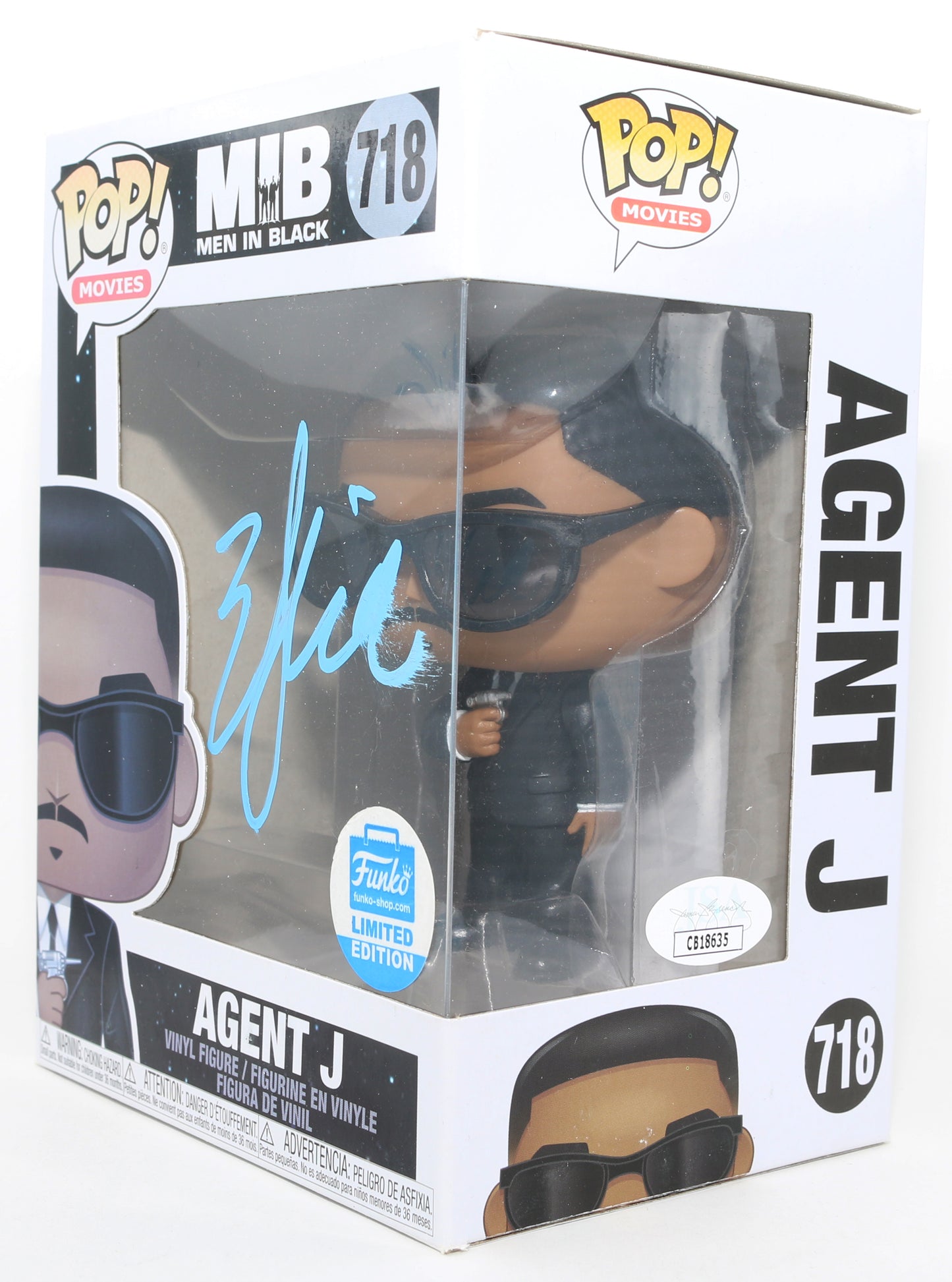 
                  
                    Will Smith as Agent J in Men in Black Funko Store Exclusive (JSA) Signed Funko POP! #718
                  
                
