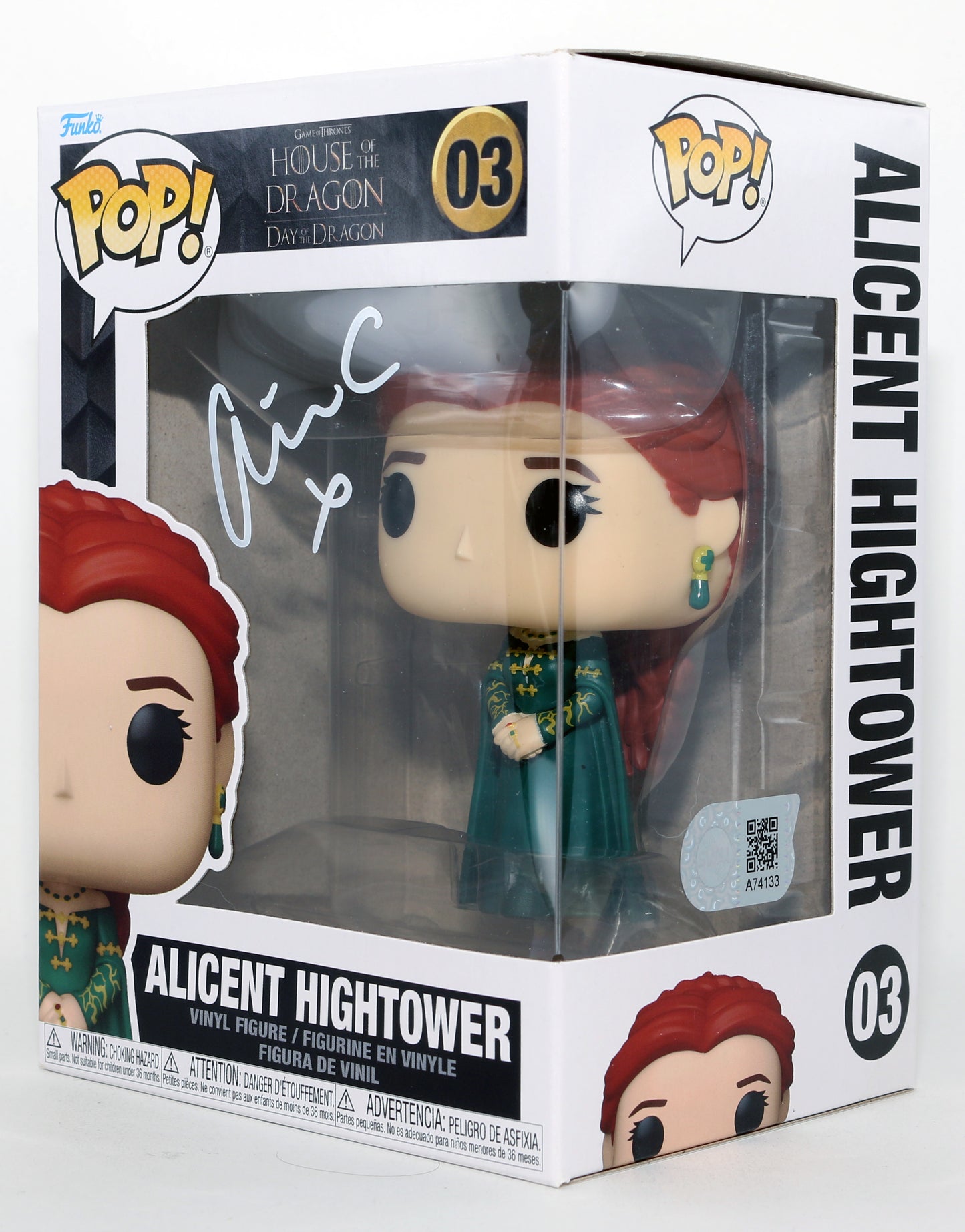 
                  
                    Olivia Cooke as Alicent Hightower in House of the Dragon (SWAU) Signed Funko POP! #03
                  
                