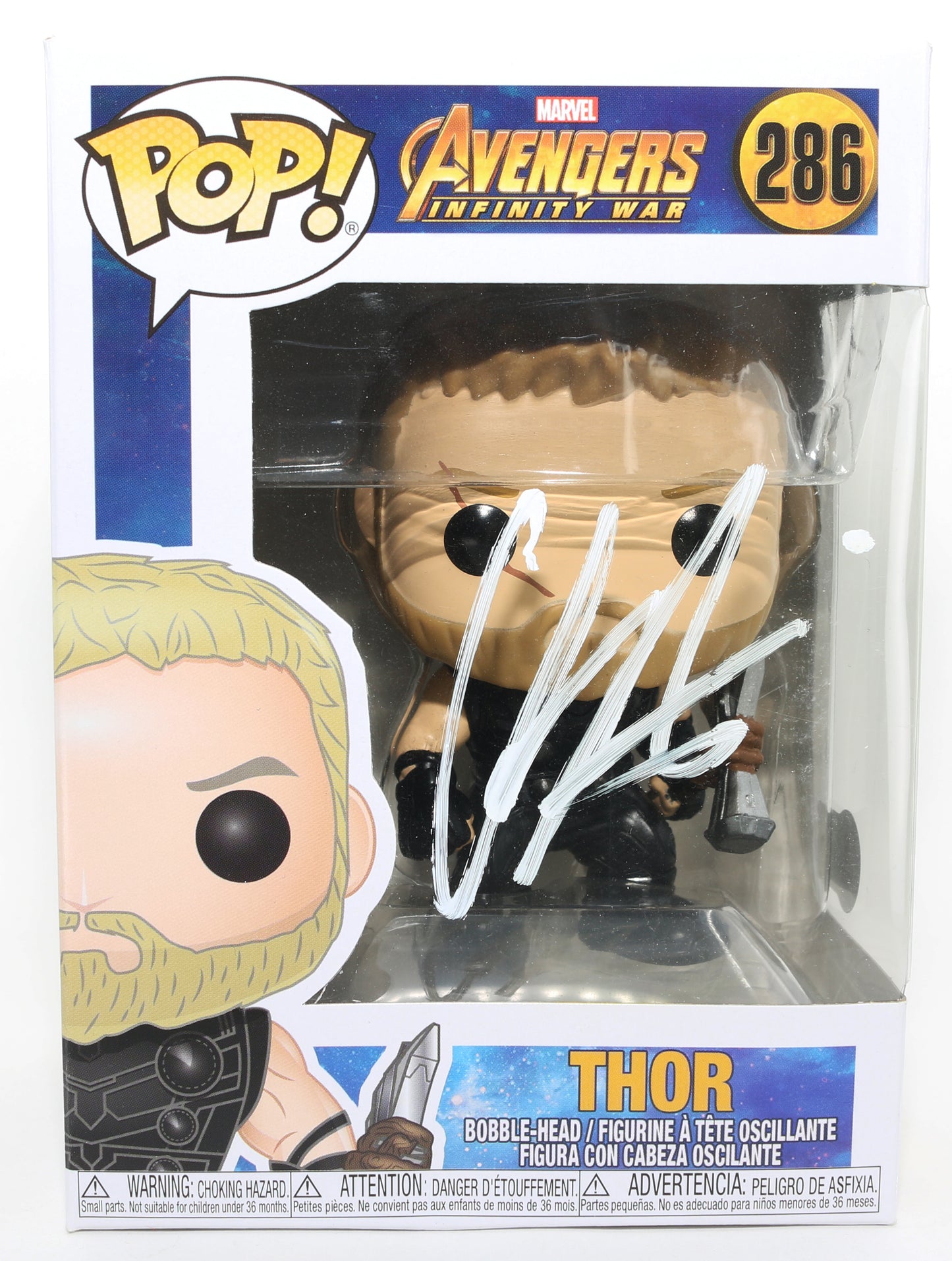 
                  
                    Chris Hemsworth as Thor in Avengers: Infinity War (Beckett) Signed Funko POP! #286
                  
                