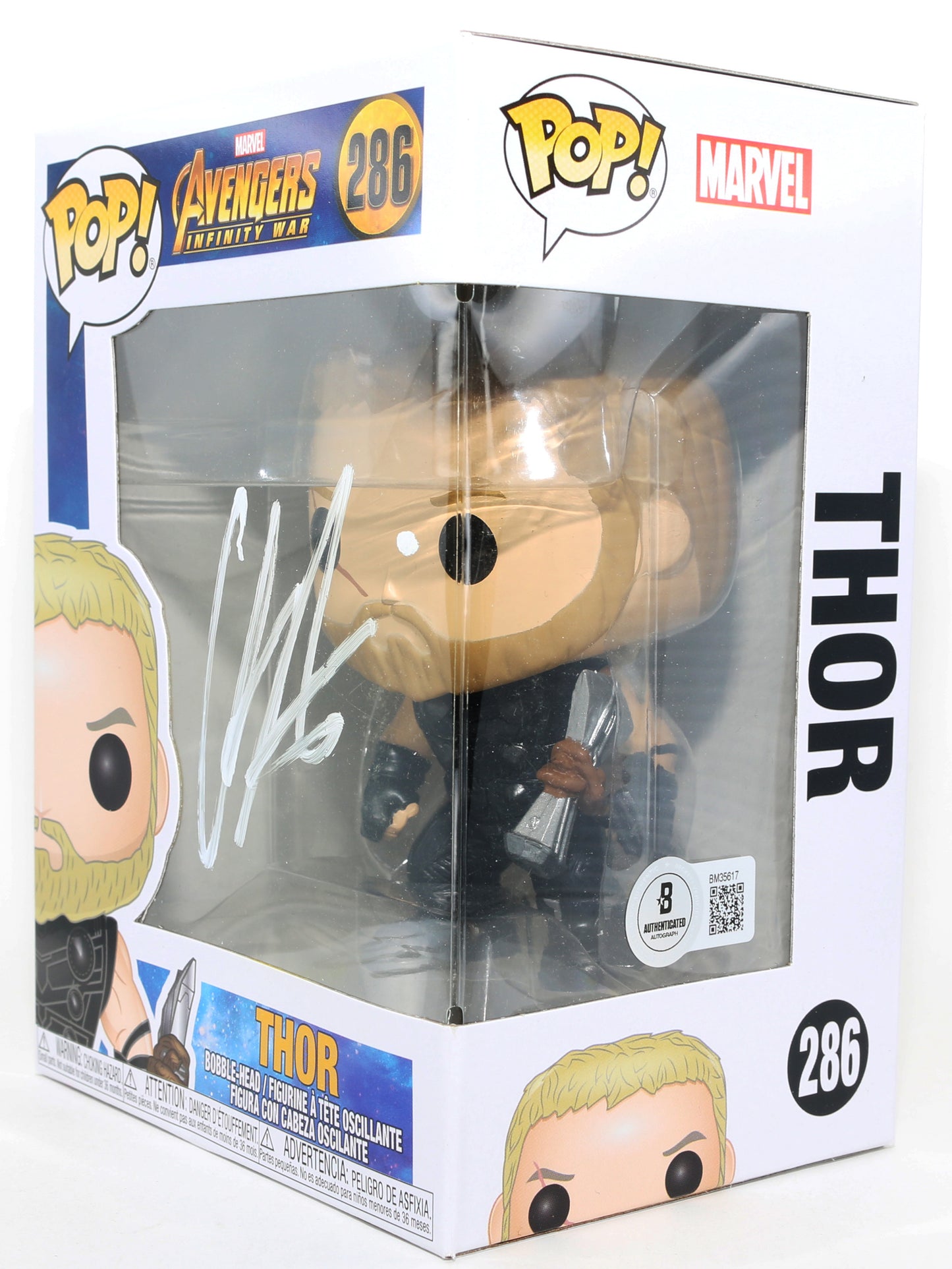 
                  
                    Chris Hemsworth as Thor in Avengers: Infinity War (Beckett) Signed Funko POP! #286
                  
                