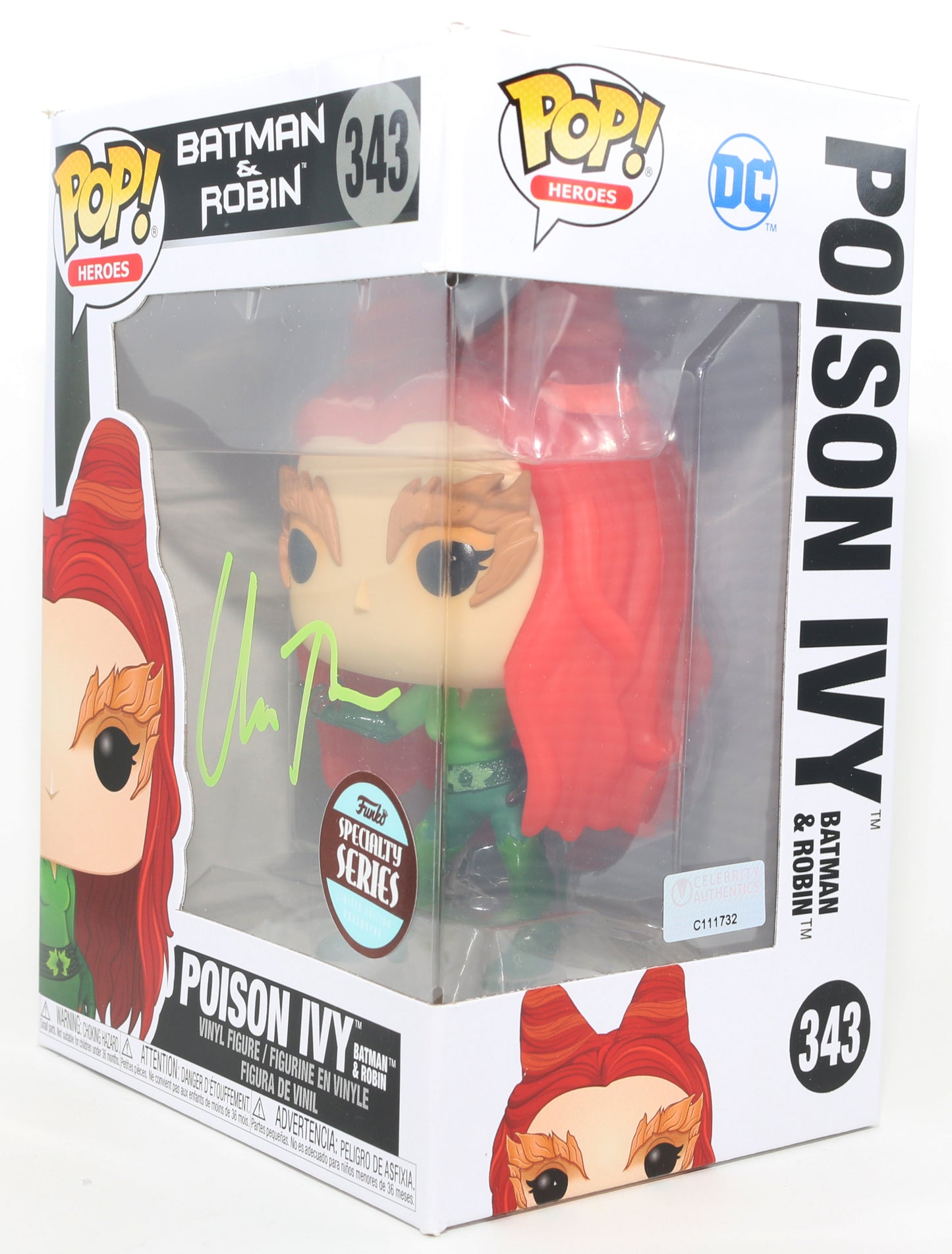 
                  
                    Uma Thurman as Poison Ivy in Batman & Robin Funko Specialty Series Limited Edition Exclusive (Celebrity Authentics) Signed Funko POP! #343
                  
                