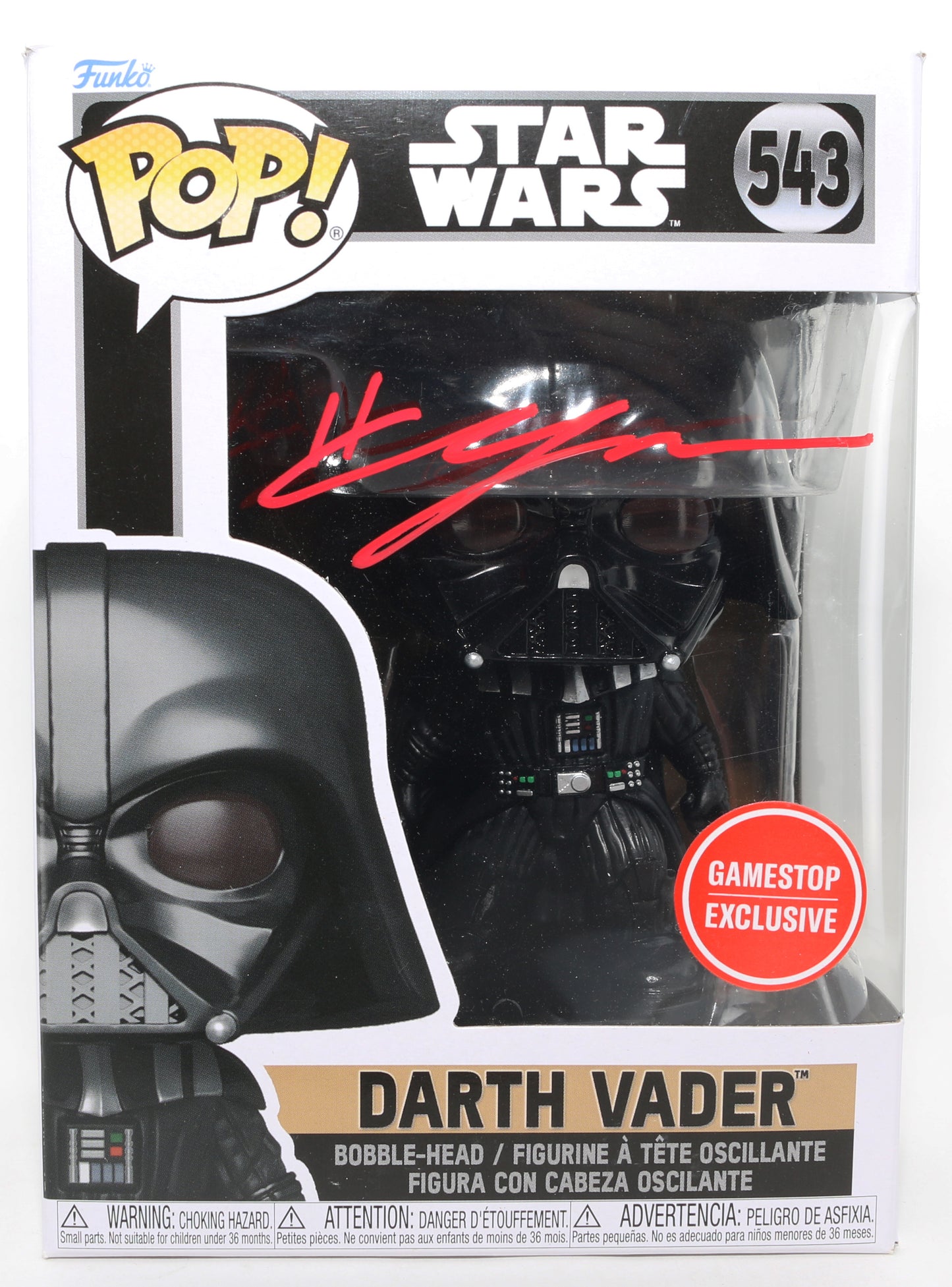 
                  
                    Hayden Christensen as Darth Vader in Star Wars: Obi-Wan Kenobi GameStop Exclusive (JSA) Signed Funko POP! #543
                  
                