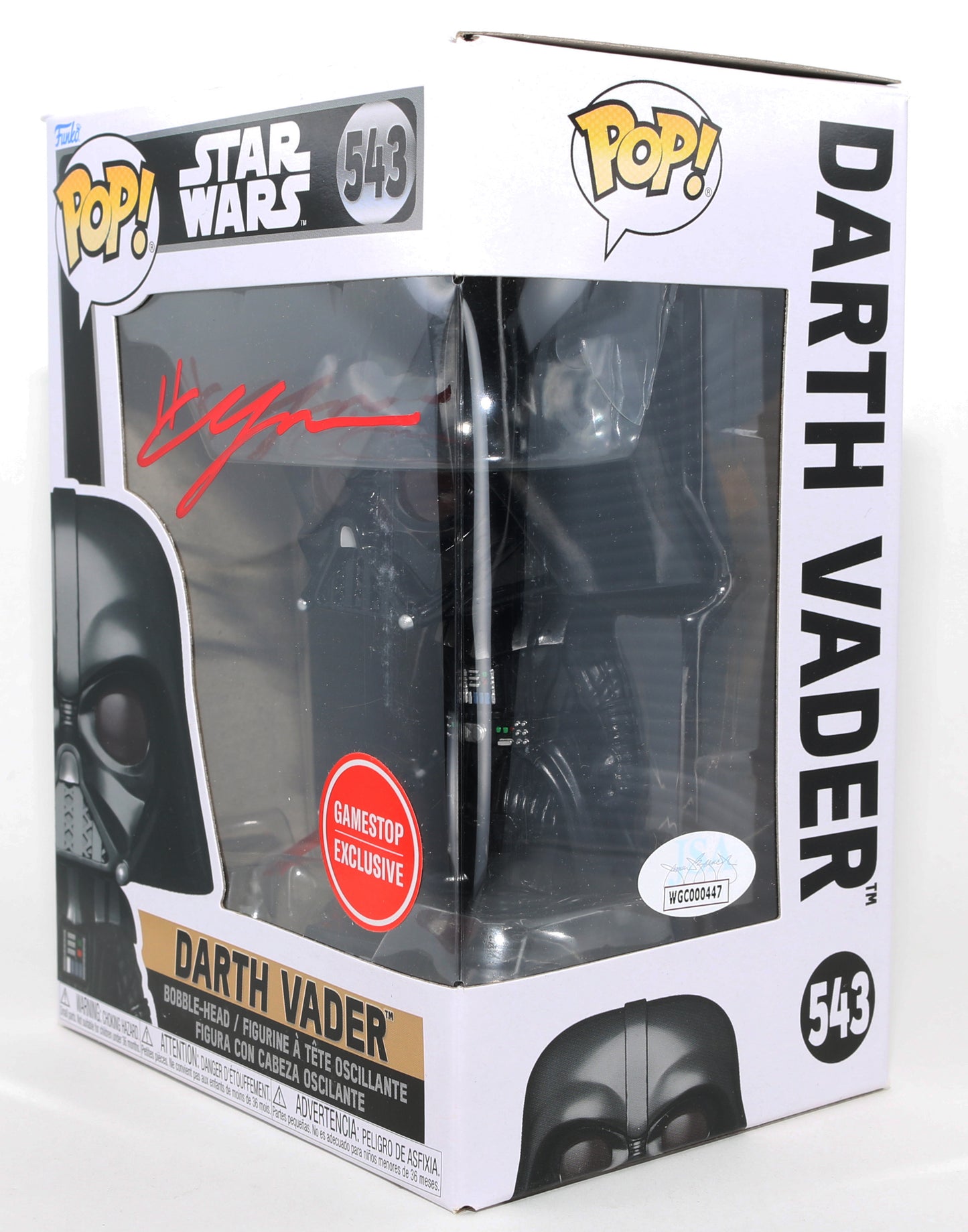 
                  
                    Hayden Christensen as Darth Vader in Star Wars: Obi-Wan Kenobi GameStop Exclusive (JSA) Signed Funko POP! #543
                  
                
