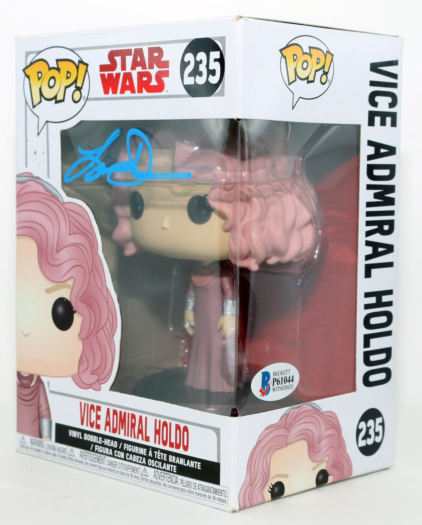 
                  
                    Laura Dern as Vice Admiral Holdo in  Star Wars: The Last Jedi (Beckett) Signed Funko POP! #235
                  
                