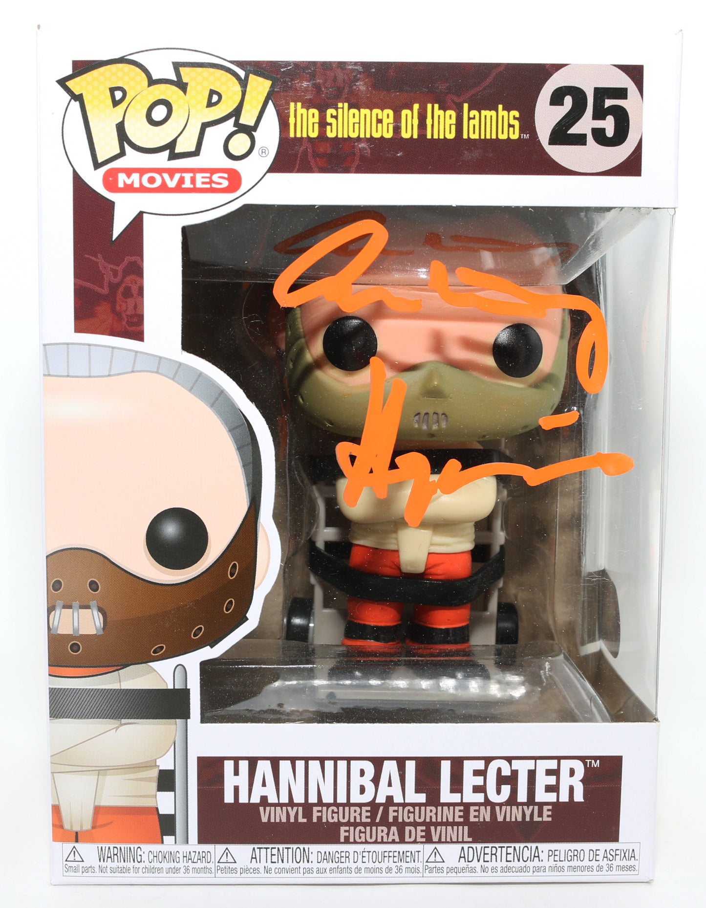 
                  
                    Anthony Hopkins as Hannibal Lecter [Mask & Restraint Dolly] The Silence of the Lambs (SWAU) Signed Funko POP! #25
                  
                