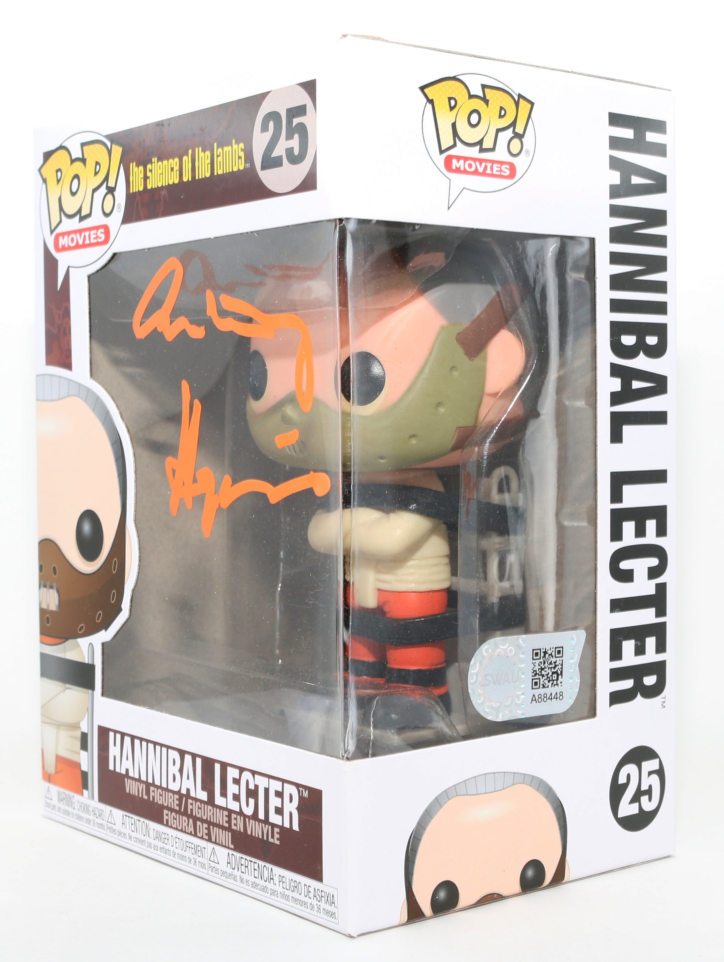 
                  
                    Anthony Hopkins as Hannibal Lecter [Mask & Restraint Dolly] The Silence of the Lambs (SWAU) Signed Funko POP! #25
                  
                
