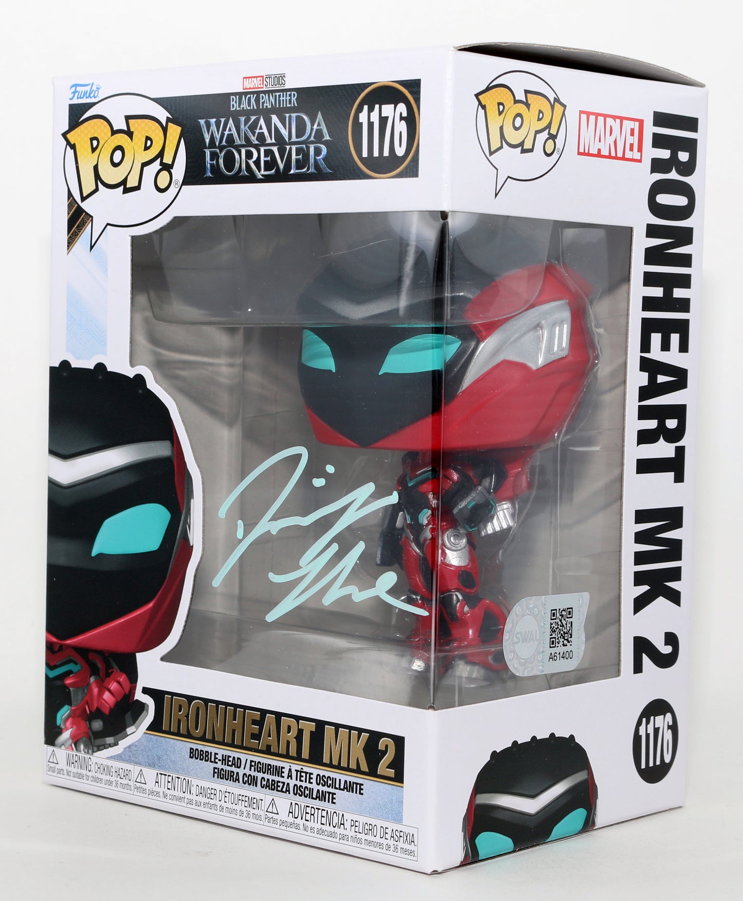 
                  
                    Dominique Thorne as Ironheart Mark 2 in Black Panther: Wakanda Forever (SWAU) Signed Funko POP! #1176
                  
                