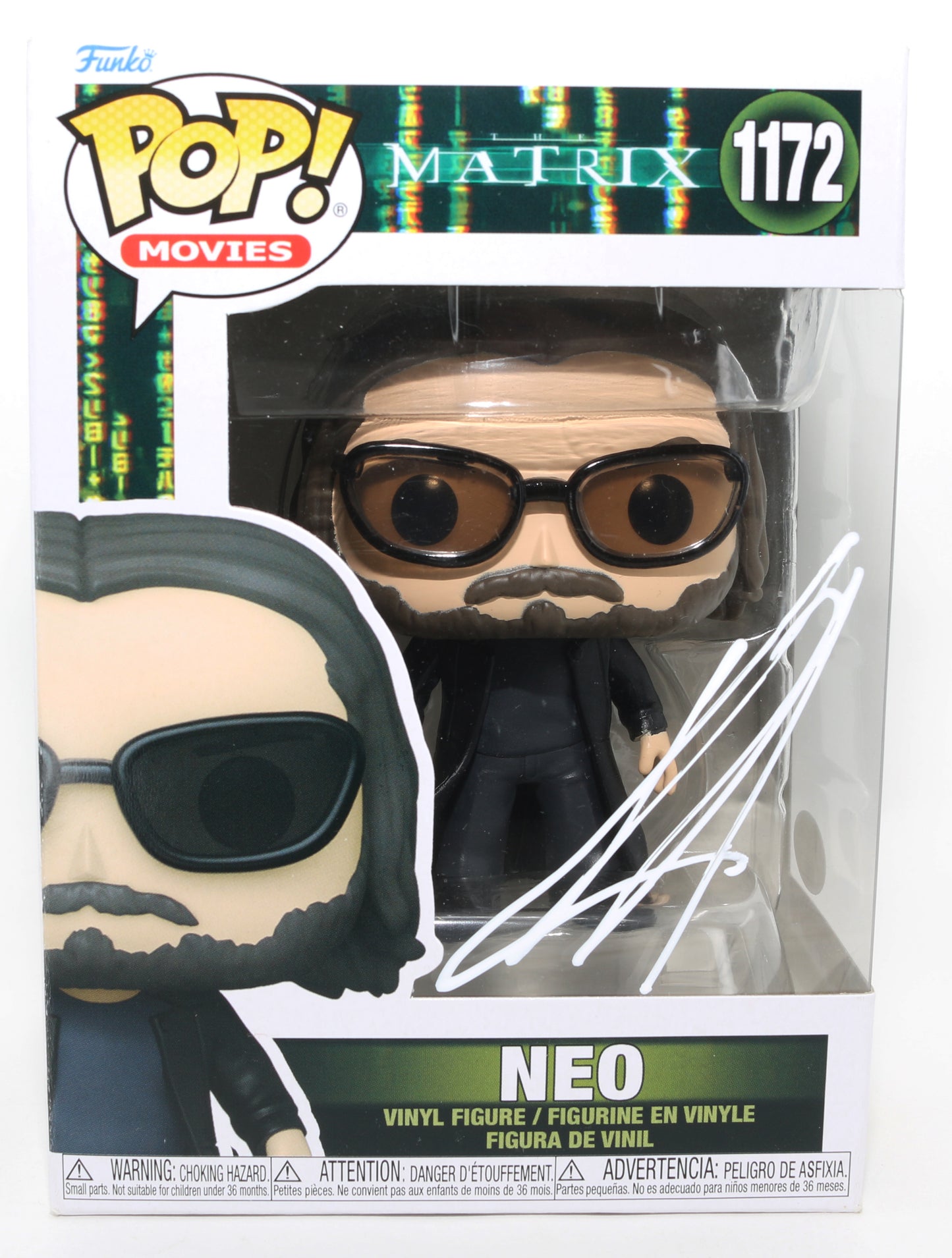 
                  
                    Keanu Reeves as Neo in The Matrix (JSA) Signed Funko POP! #1172
                  
                