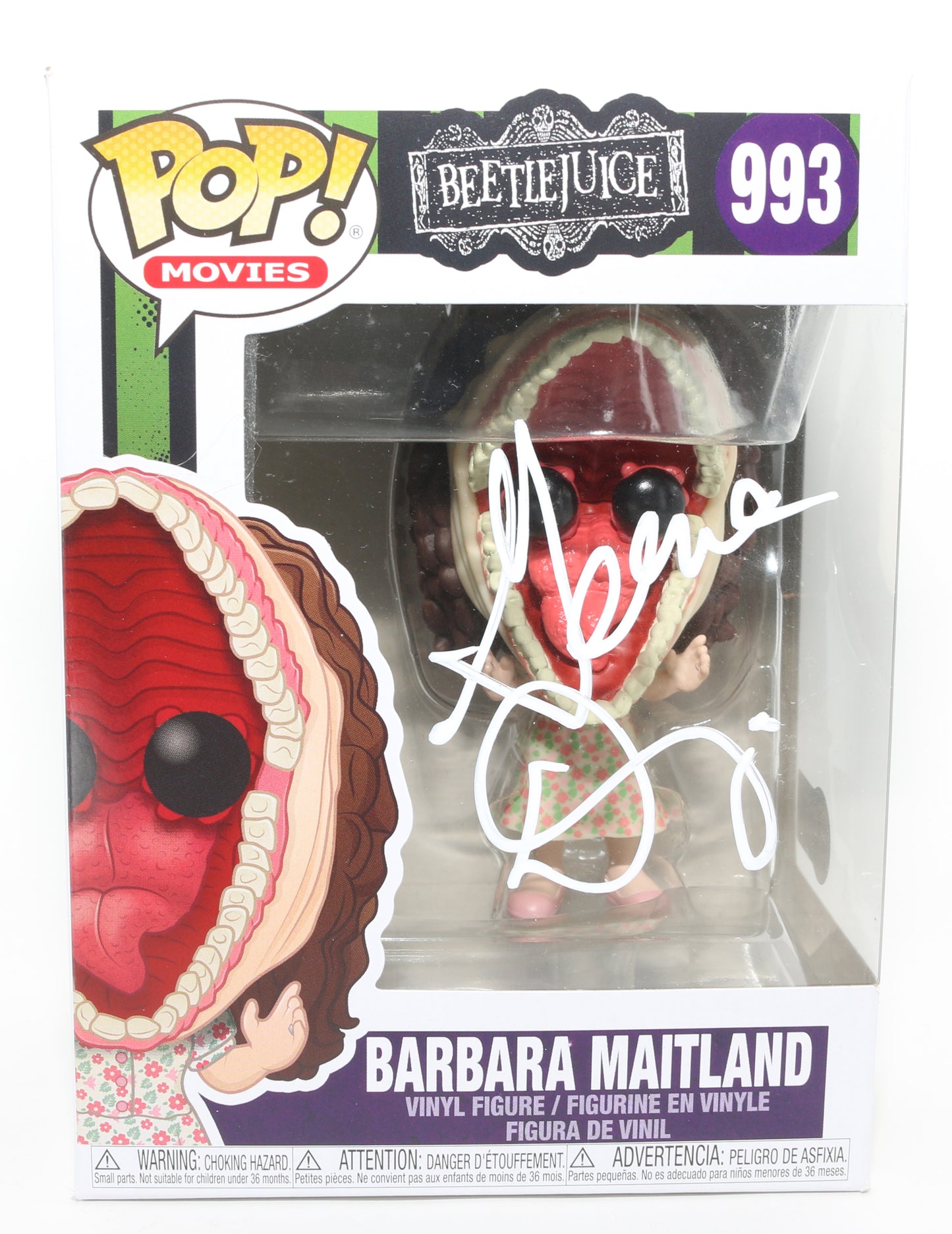 
                  
                    Geena Davis as Barbara Maitland in Tim Burton's Beetlejuice (Beckett) Signed Funko POP! #993
                  
                