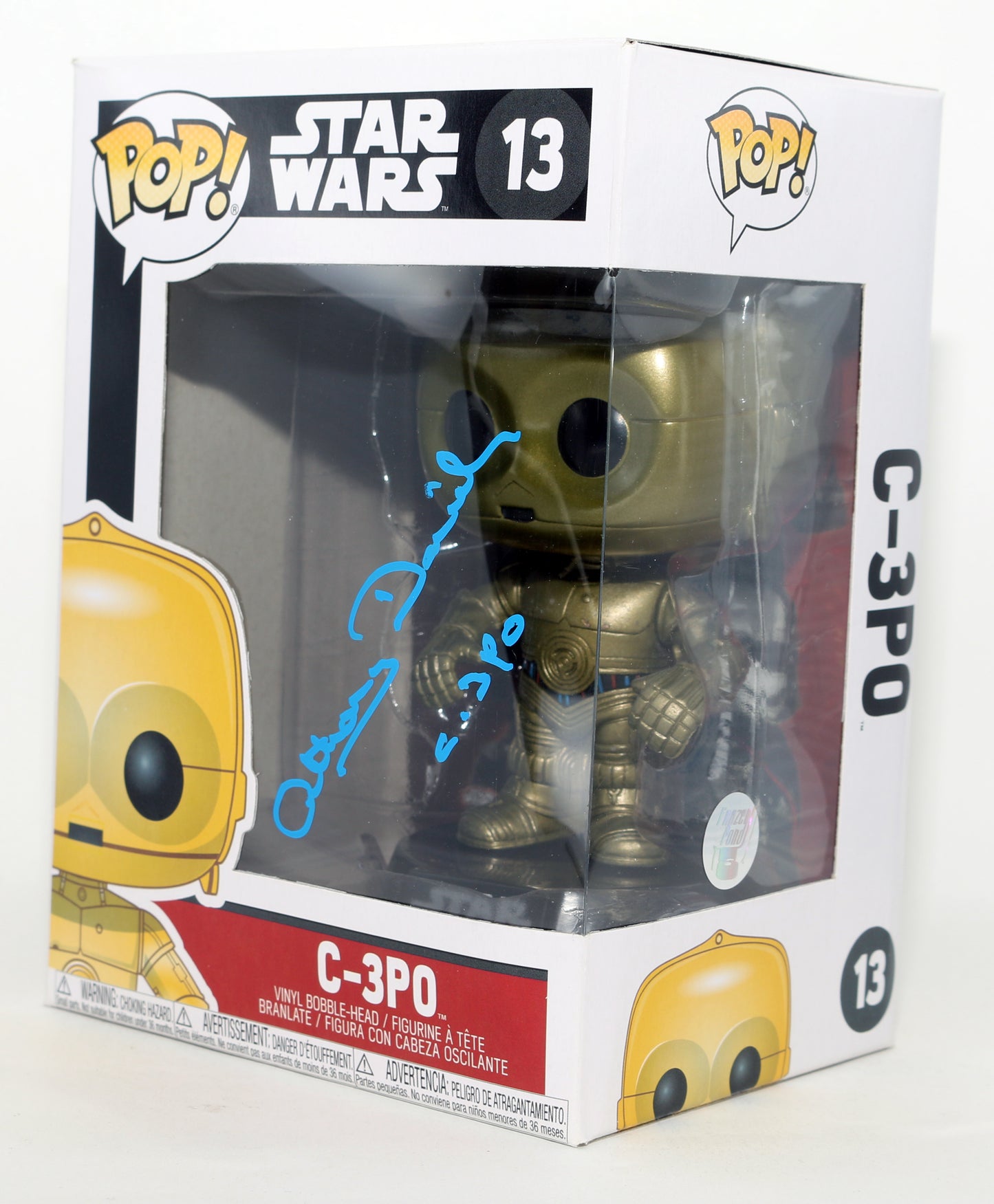 
                  
                    Anthony Daniels as C-3PO in Star Wars Signed Funko POP! #13 with Character Name
                  
                