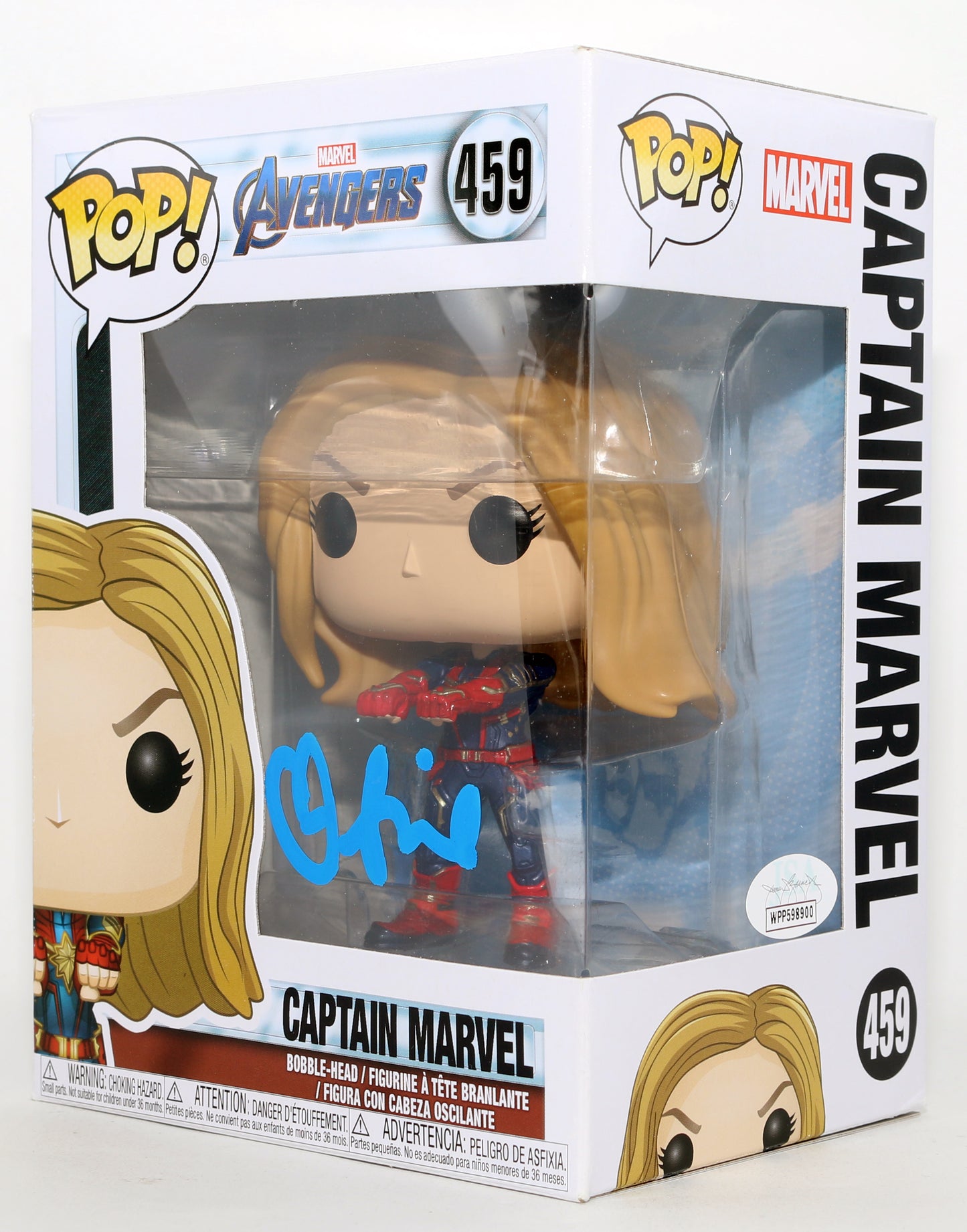 
                  
                    Brie Larson as Carol Danvers / Captain Marvel in Avengers: Endgame (JSA) Signed Funko POP! #459
                  
                