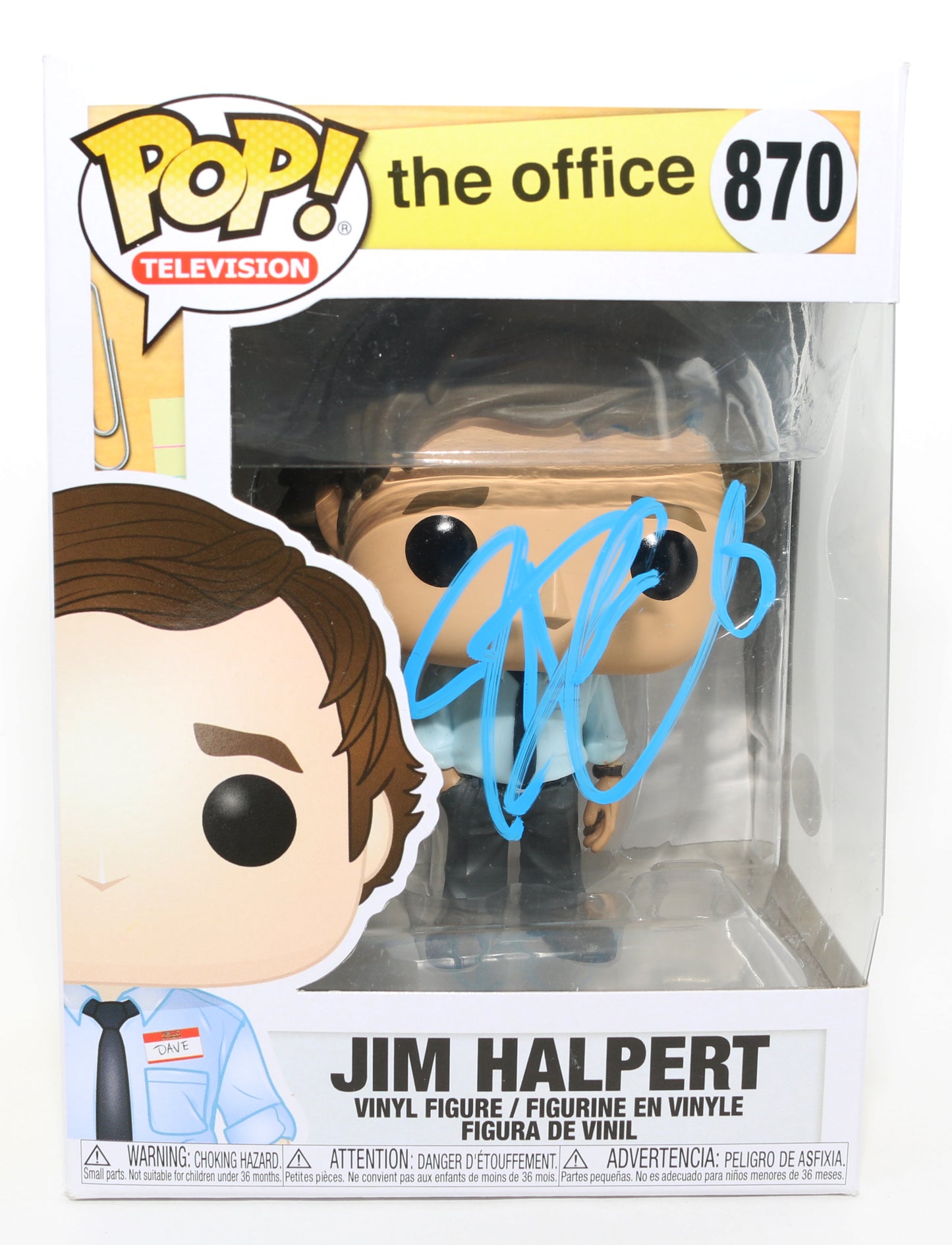 
                  
                    John Krasinski as Jim Halpert in The Office (JSA) Signed Funko POP! #870
                  
                