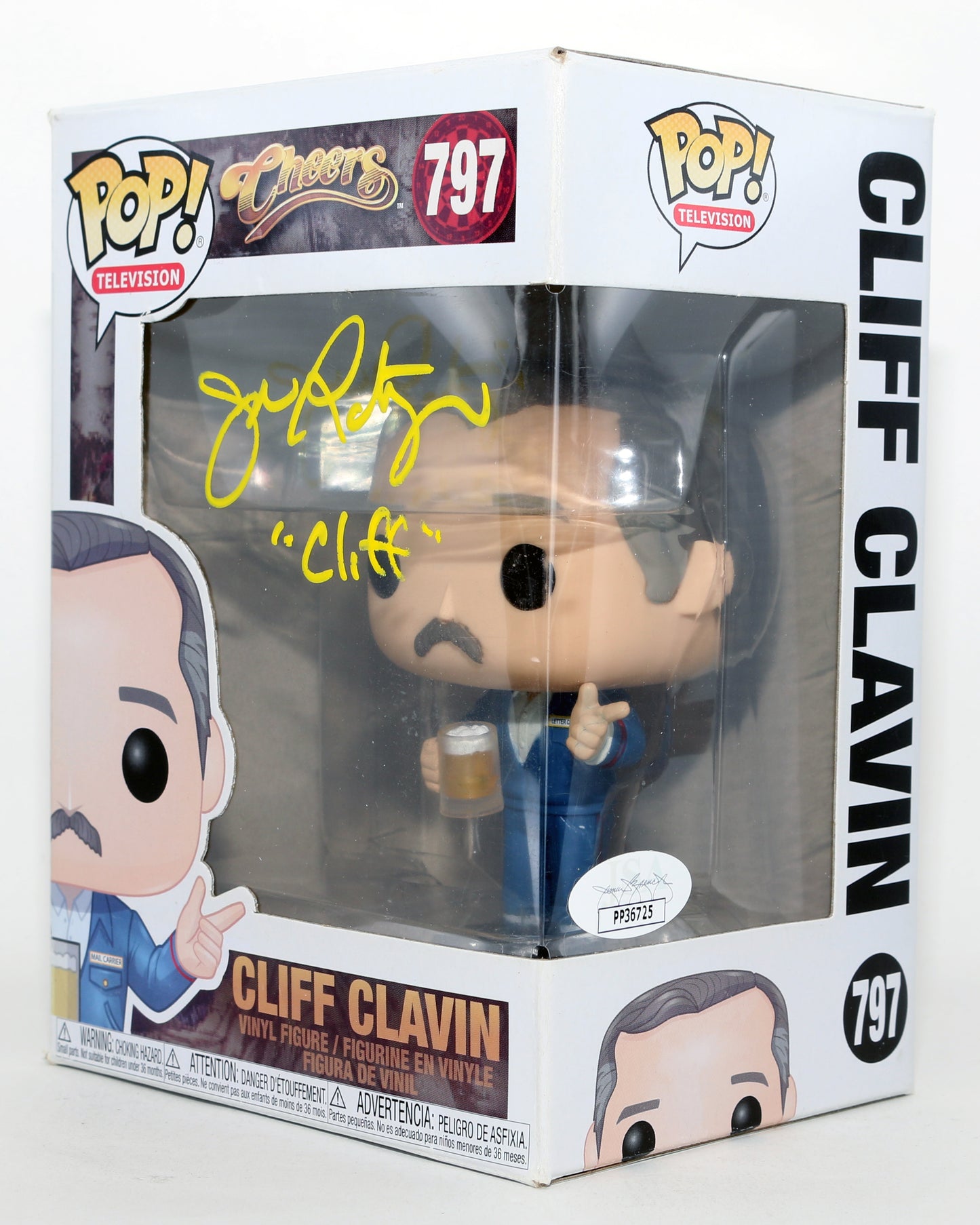 
                  
                    John Ratzenberger as Cliff Clavin in Cheers (JSA) Signed Funko POP! #797 with Character Name
                  
                