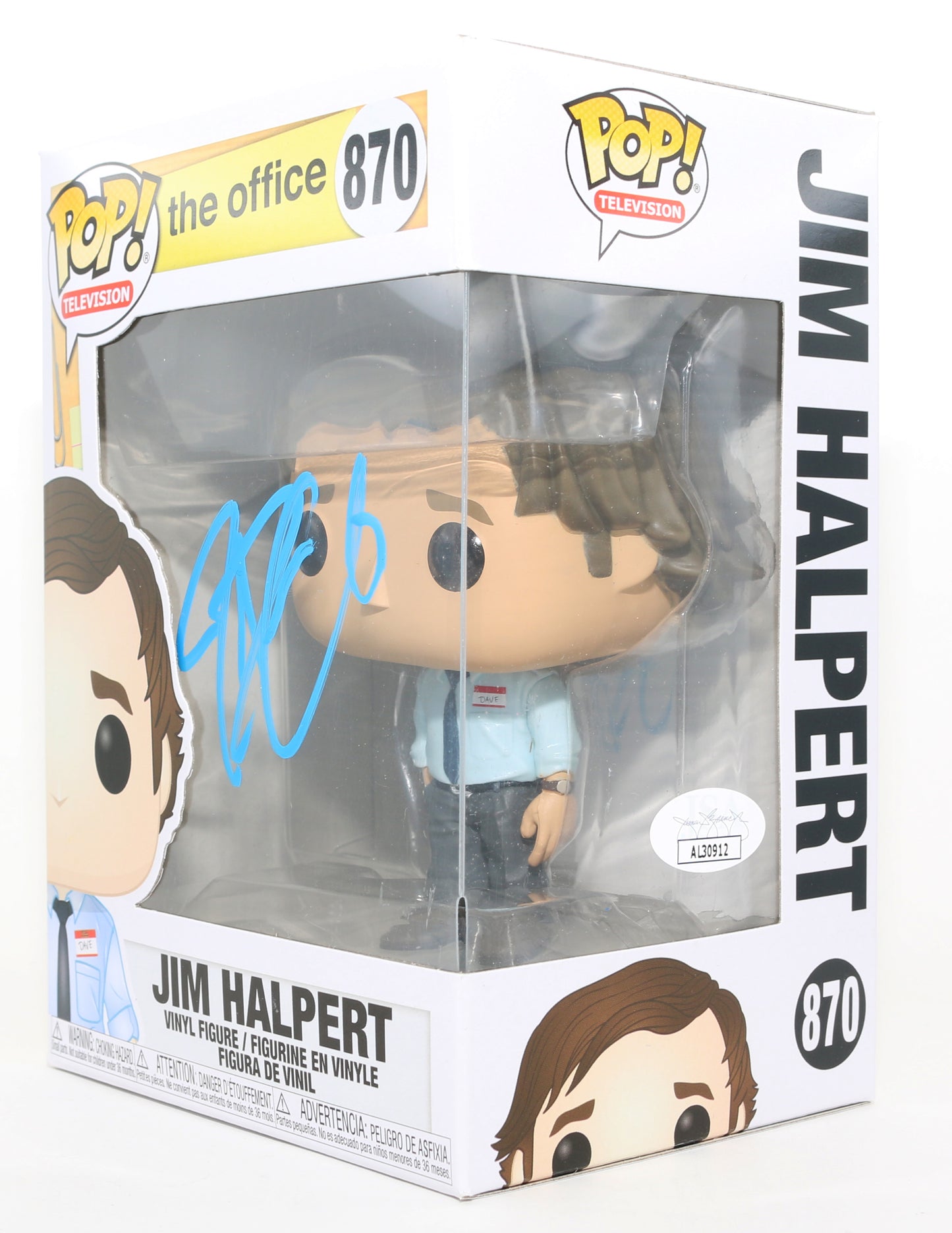 
                  
                    John Krasinski as Jim Halpert in The Office (JSA) Signed Funko POP! #870
                  
                