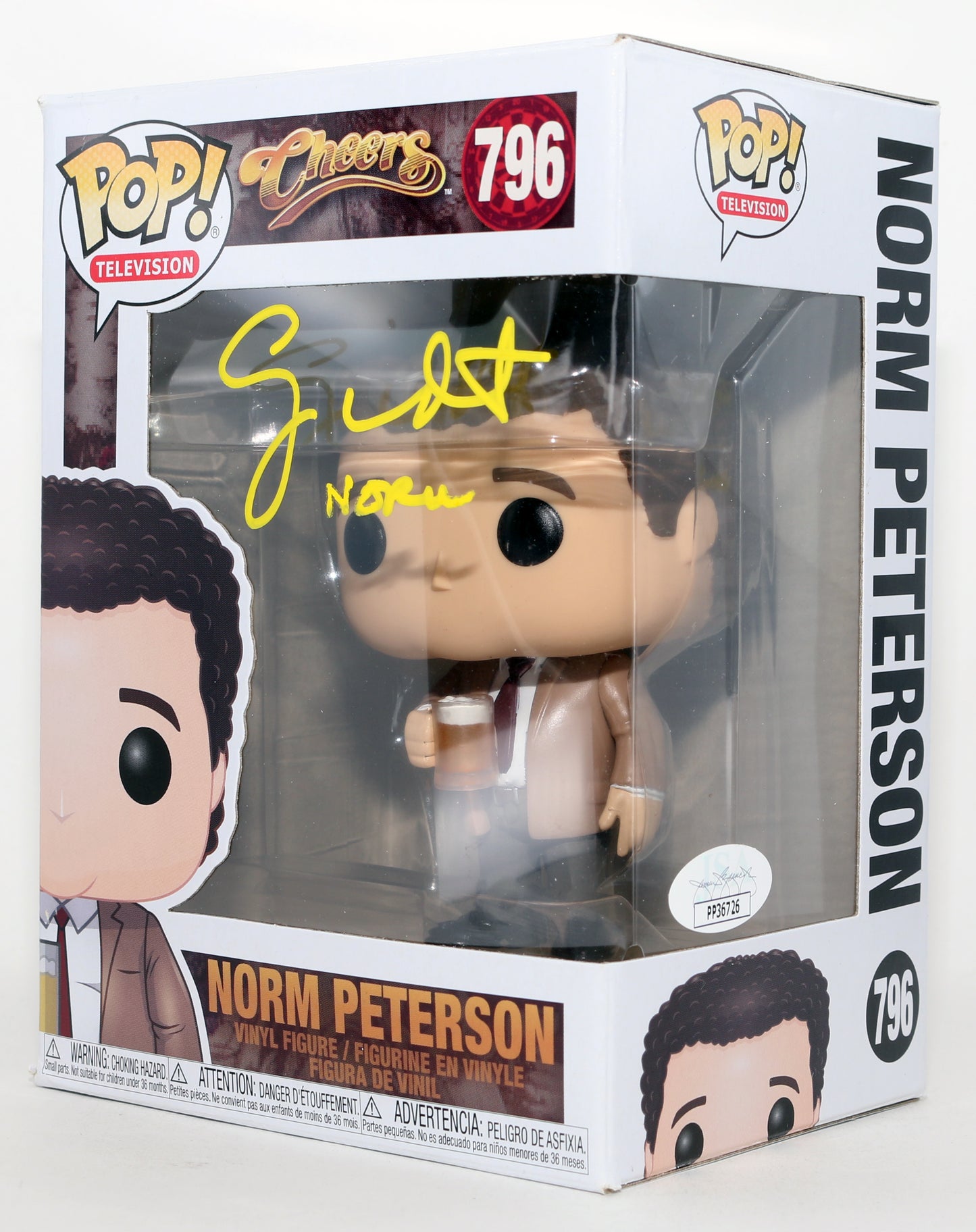 
                  
                    George Wendt as Norm Peterson in Cheers (JSA) Signed Funko POP! #796 with Character Name
                  
                