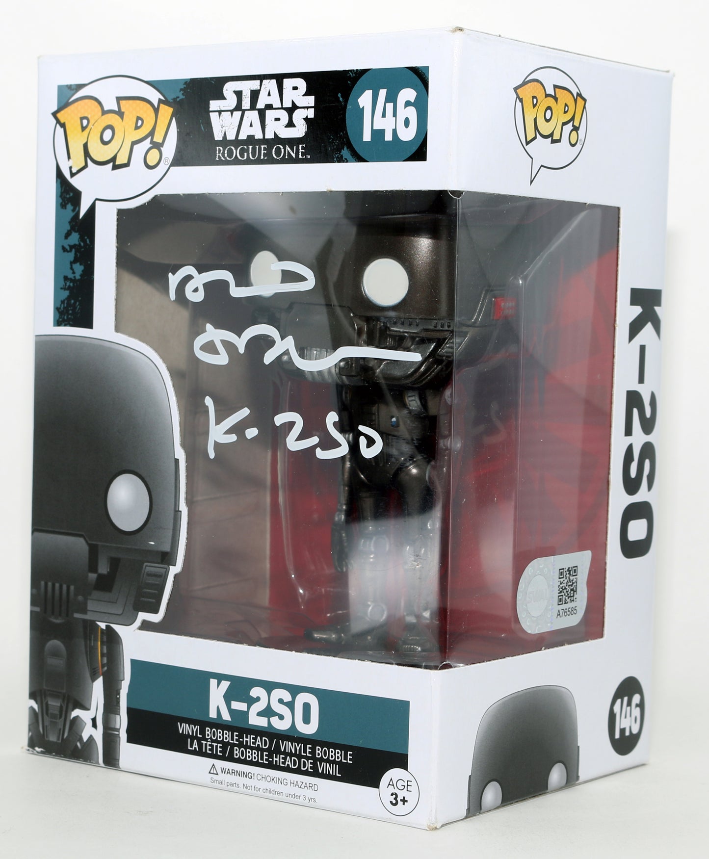 
                  
                    Alan Tudyk as K-2SO in Rogue One: A Star Wars Story (SWAU) Signed Funko POP! #146
                  
                