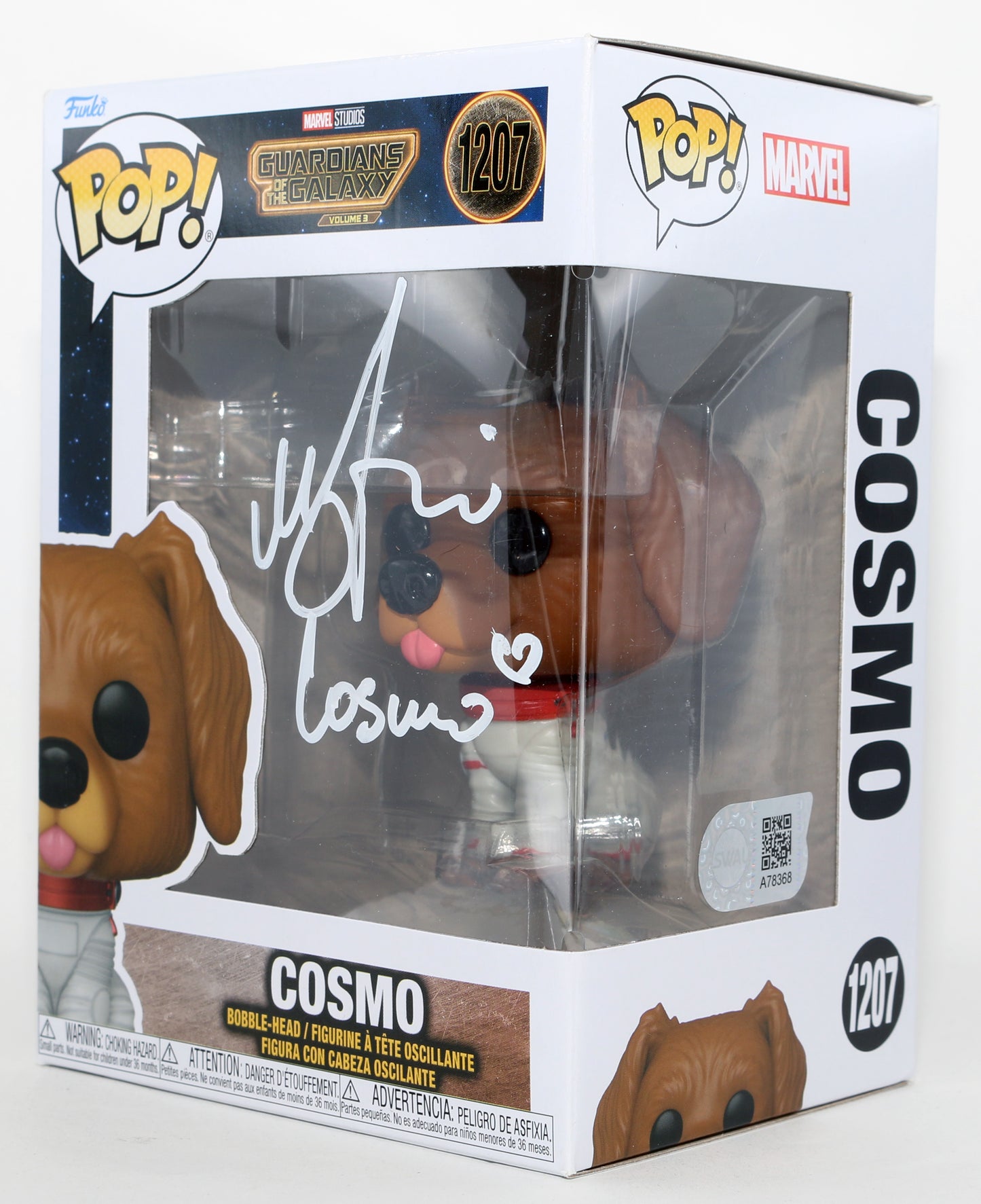 
                  
                    Maria Bakalova as Cosmo in Guardians of the Galaxy Vol. 3 (SWAU) Signed Funko POP! #1207 with Character Name
                  
                