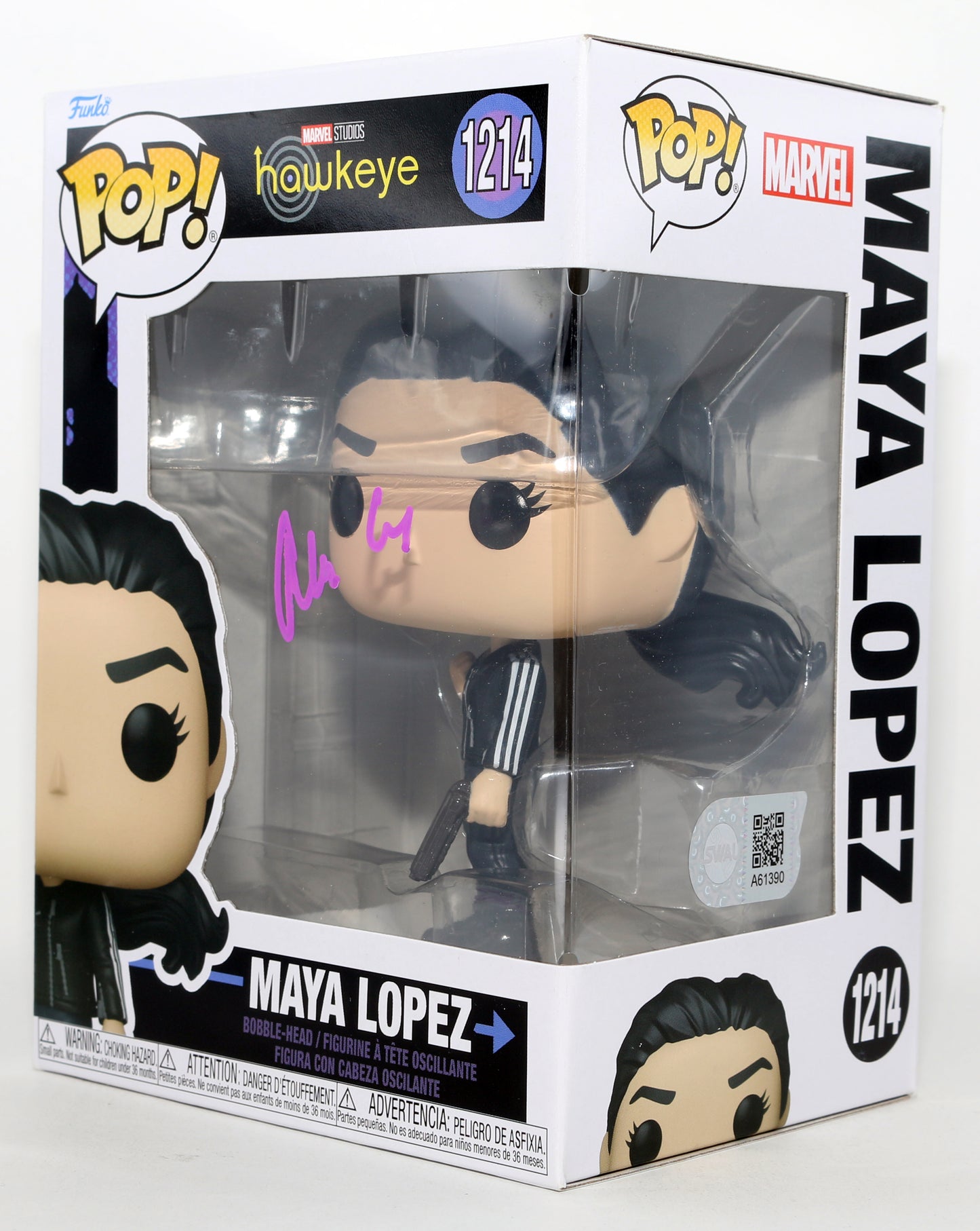 
                  
                    Alaqua Cox as Maya Lopez in Hawkeye (SWAU) Signed Funko POP! #1214
                  
                