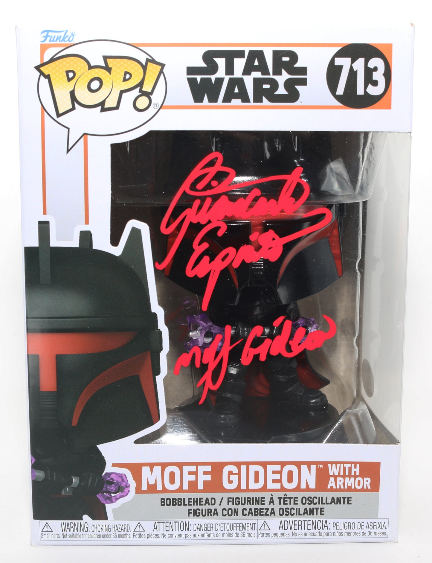 
                  
                    Giancarlo Esposito as Moff Gideon in Star Wars: The Mandalorian (JSA) Signed Funko POP! #713 with Character Name
                  
                