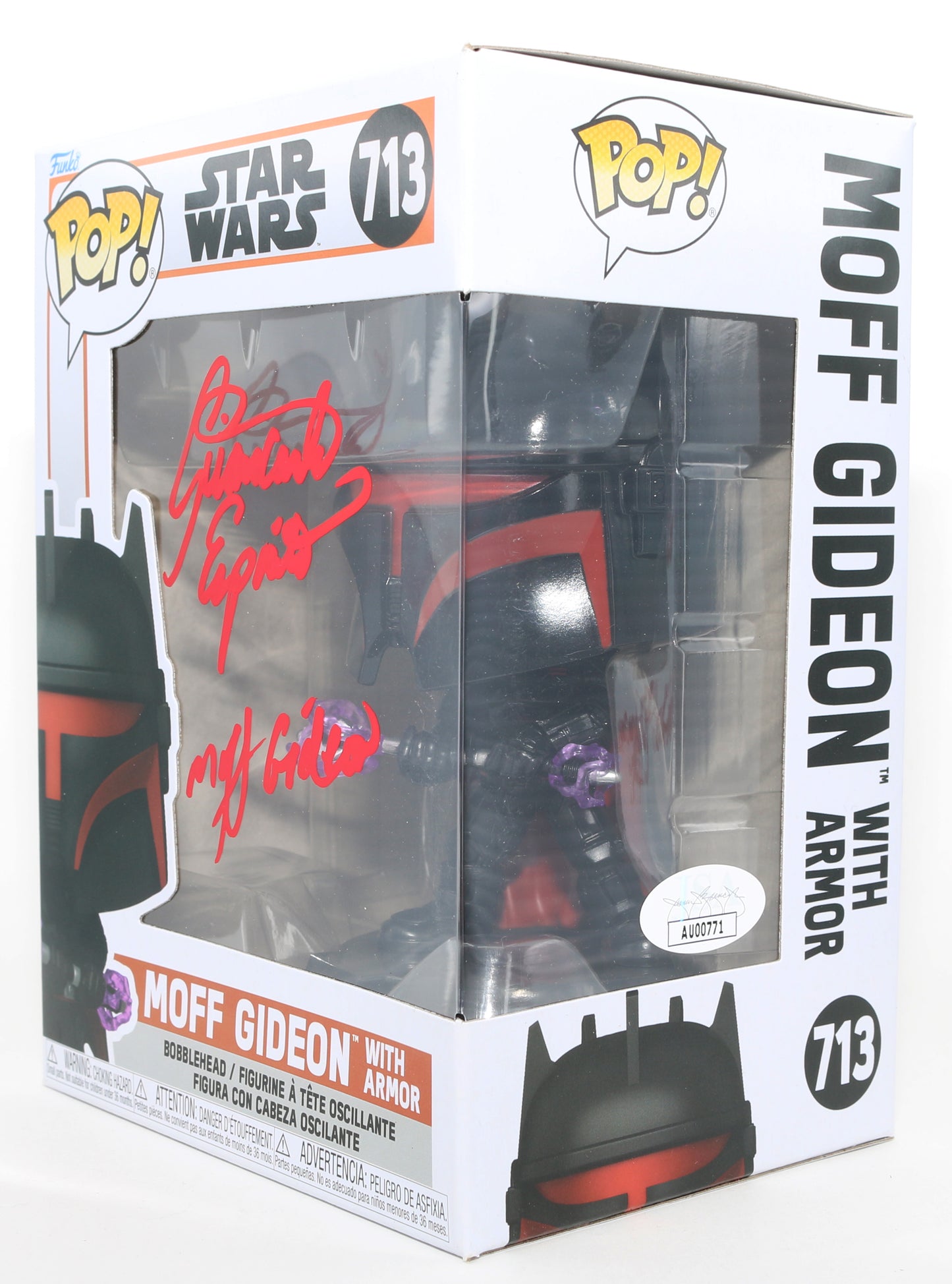 
                  
                    Giancarlo Esposito as Moff Gideon in Star Wars: The Mandalorian (JSA) Signed Funko POP! #713 with Character Name
                  
                