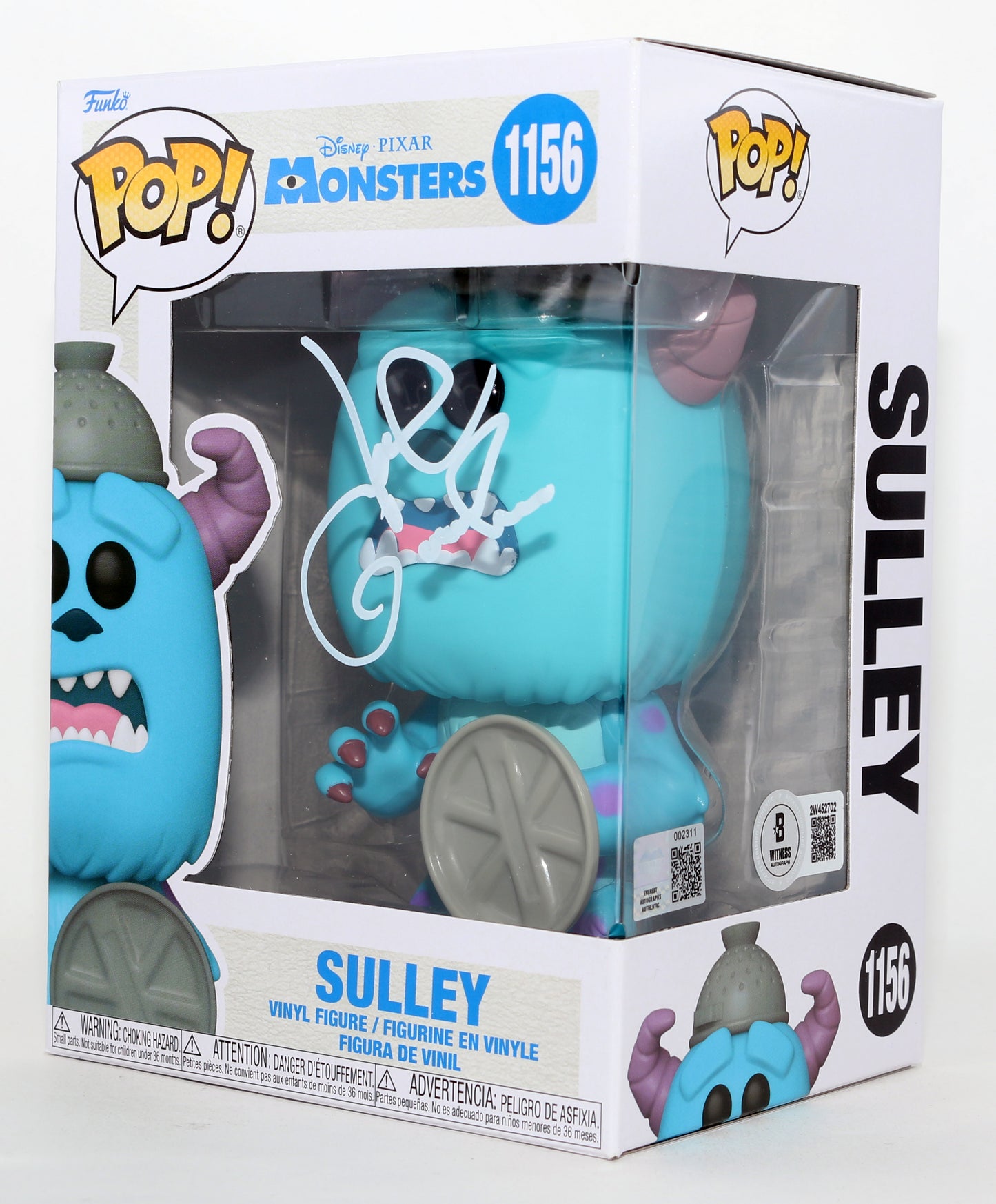 
                  
                    John Goodman as Sulley in Monsters, Inc. (Beckett Witnessed / Everest) Signed Funko POP! #1156
                  
                