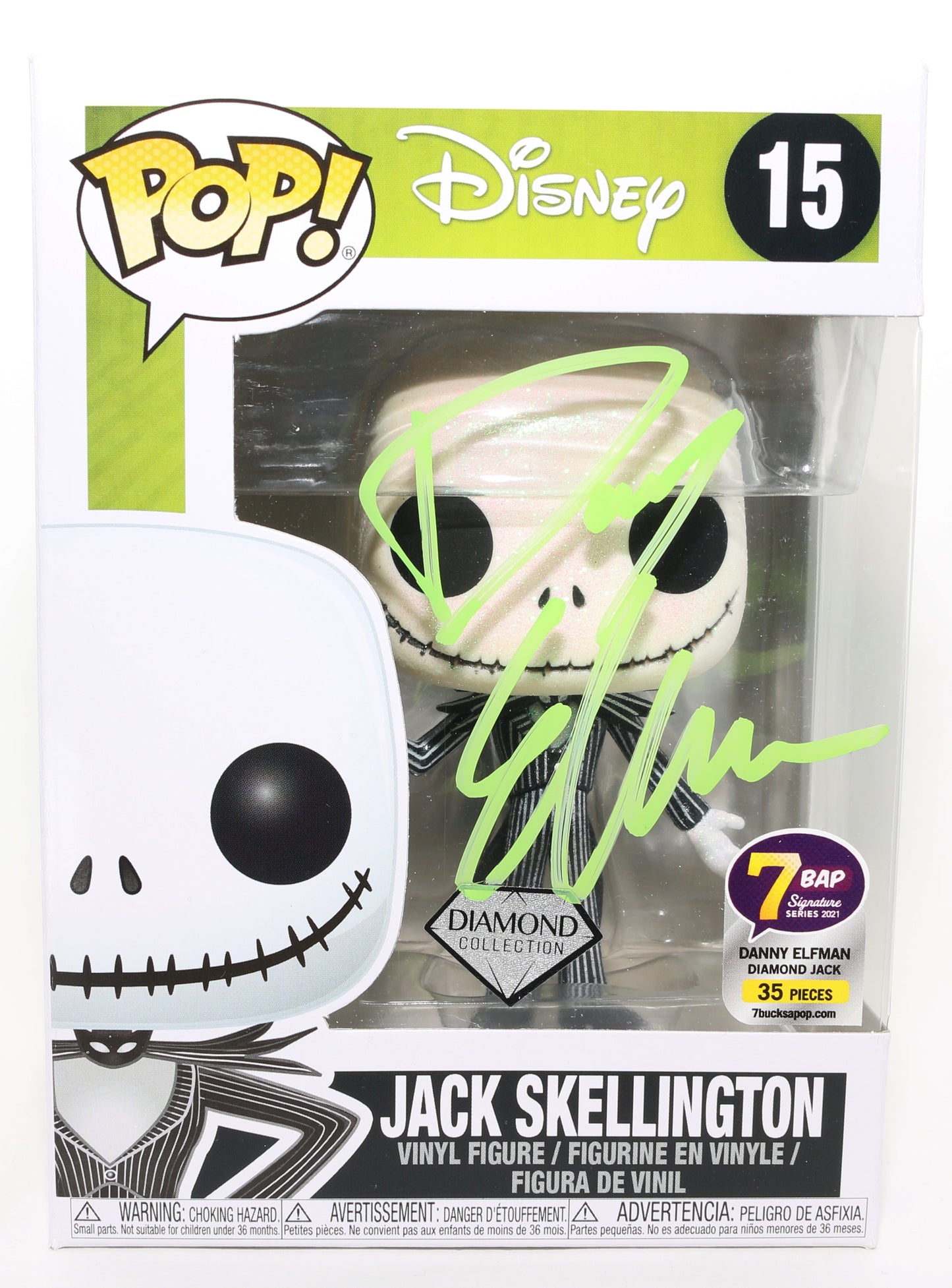 
                  
                    Danny Elfman as Jack Skellington in Nightmare Before Christmas 7BAP Signature Series Diamond Collection (Beckett) Signed Funko POP! #15
                  
                
