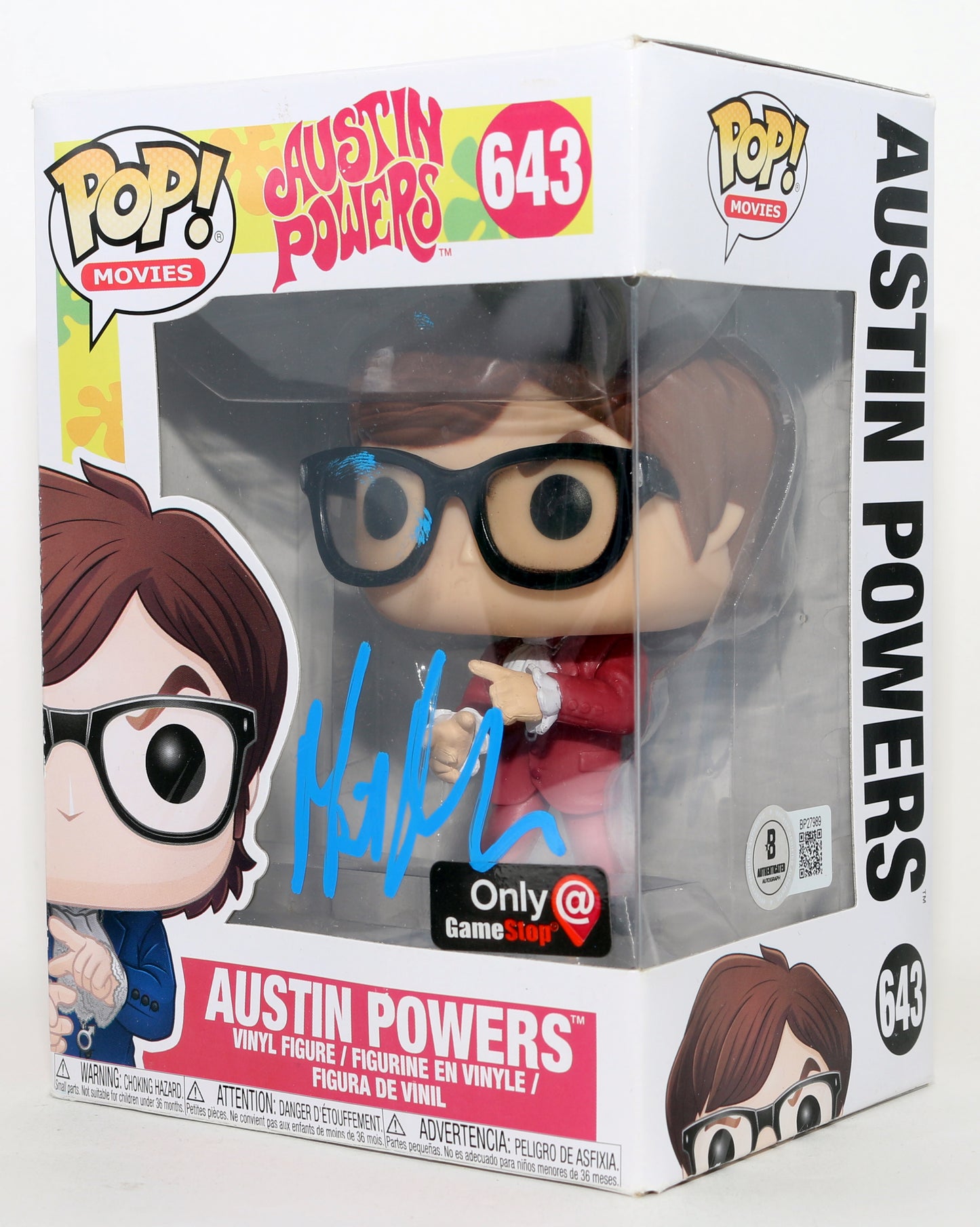 
                  
                    Mike Myers as Austin Powers in Austin Powers: International Man of Mystery GameStop Exclusive (Beckett) Signed Funko POP! #643
                  
                