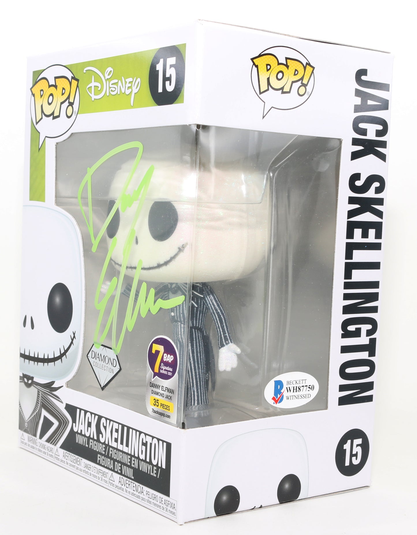 
                  
                    Danny Elfman as Jack Skellington in Nightmare Before Christmas 7BAP Signature Series Diamond Collection (Beckett) Signed Funko POP! #15
                  
                