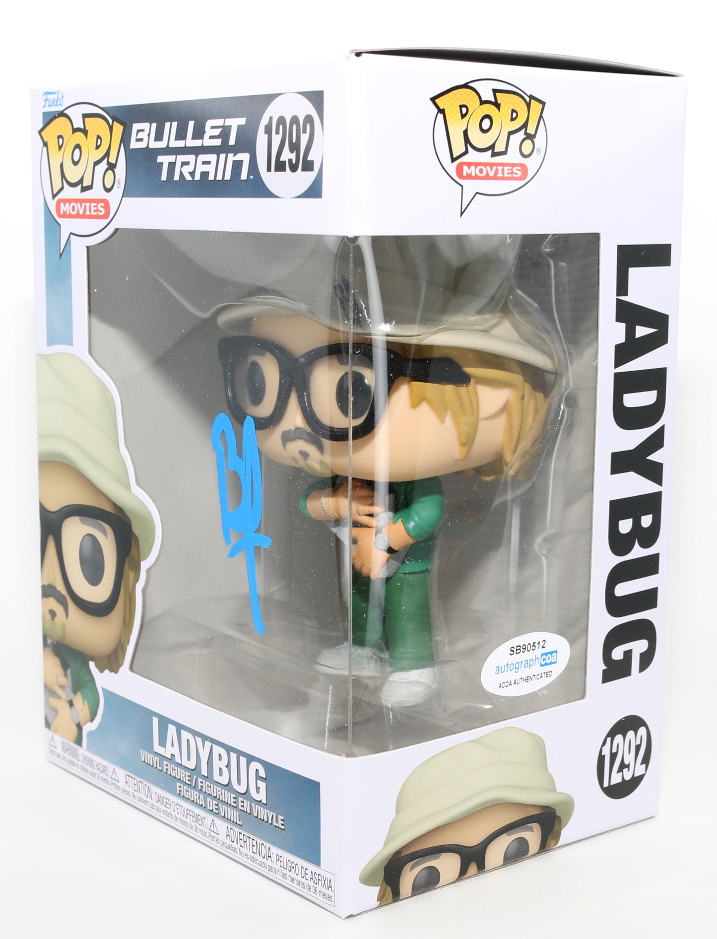 
                  
                    Brad Pitt as Ladybug [With Hat] in Bullet Train (ACOA) Signed Funko POP! #1292
                  
                