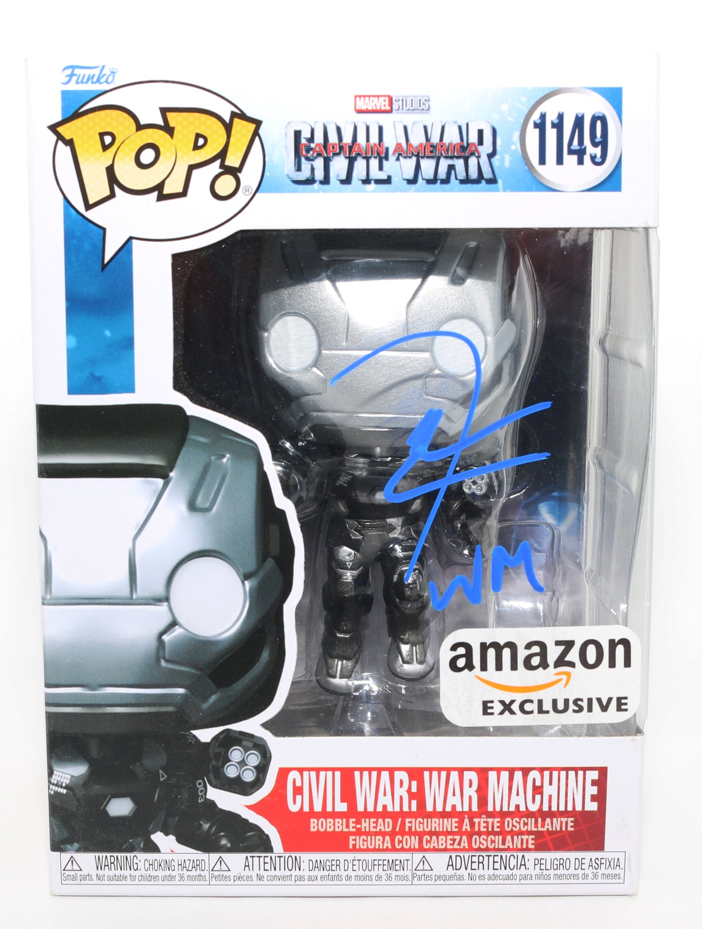
                  
                    Don Cheadle as War Machine in Captain America: Civil War Amazon Exclusive Signed Funko POP! #1149 with Character Name
                  
                