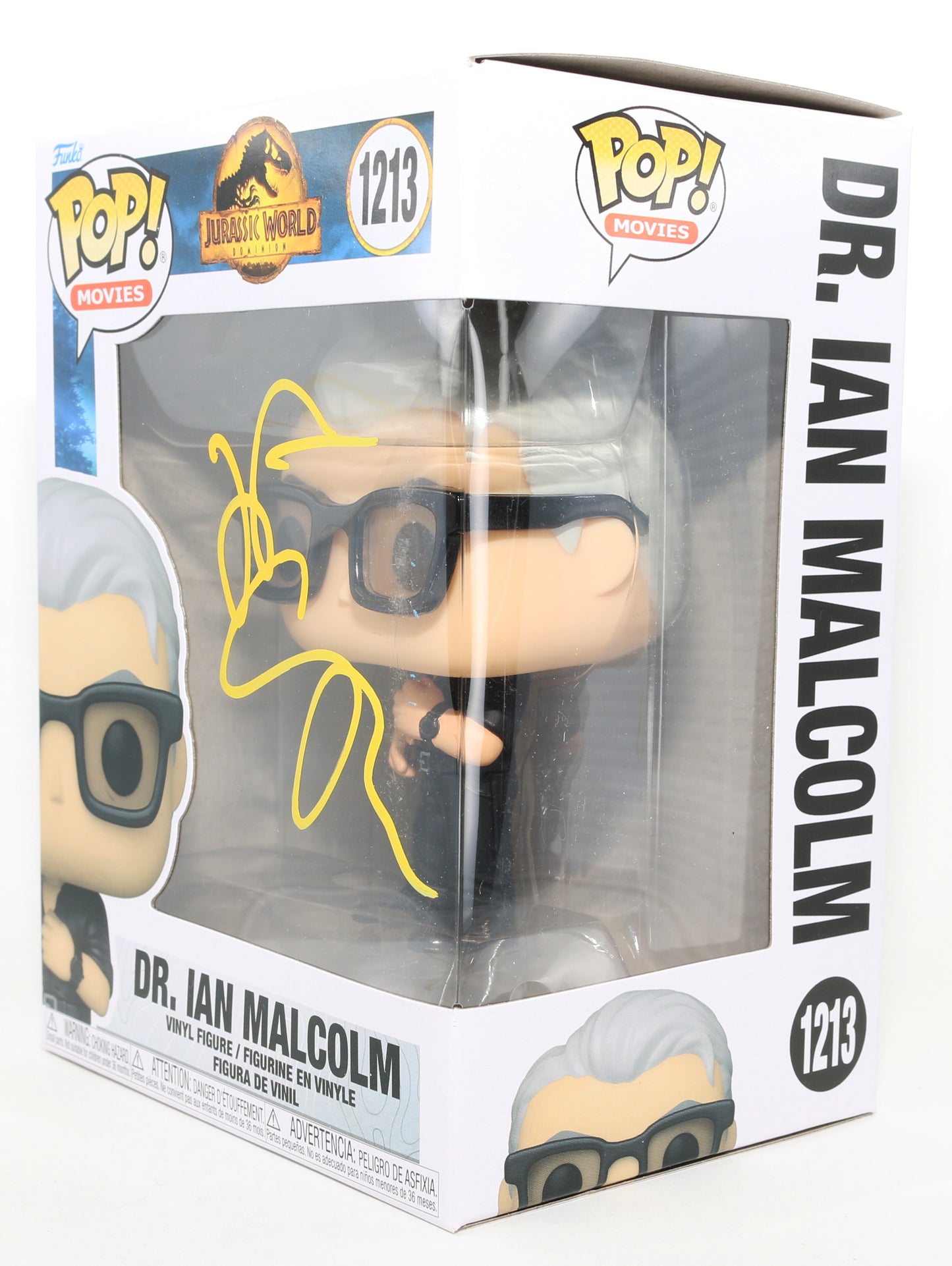 
                  
                    Jeff Goldblum as Dr. Ian Malcolm in Jurassic World Dominion Signed Funko POP! #1213
                  
                