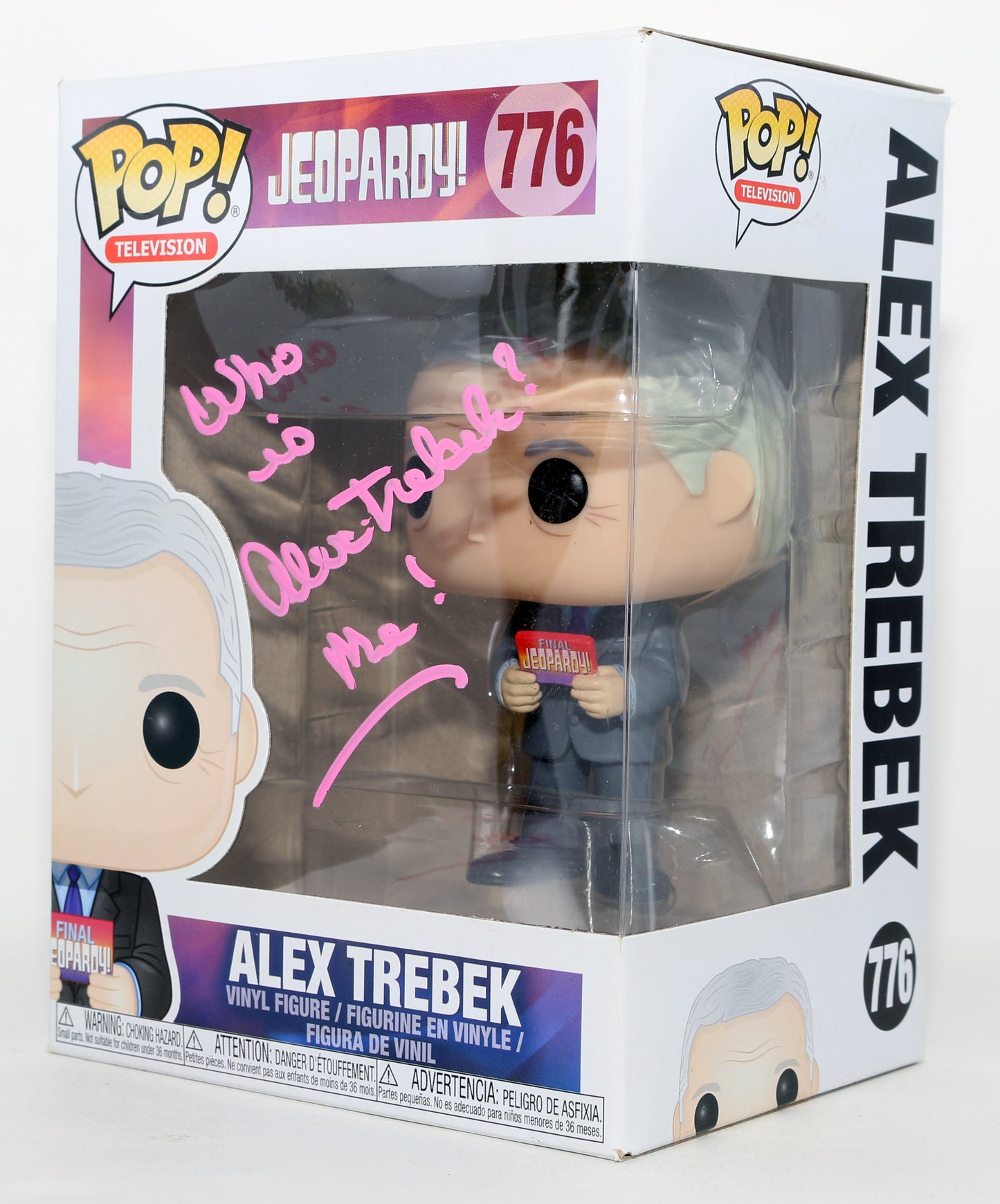 
                  
                    Alex Trebek from Jeopardy! Signed Funko POP! #776 with Quote
                  
                